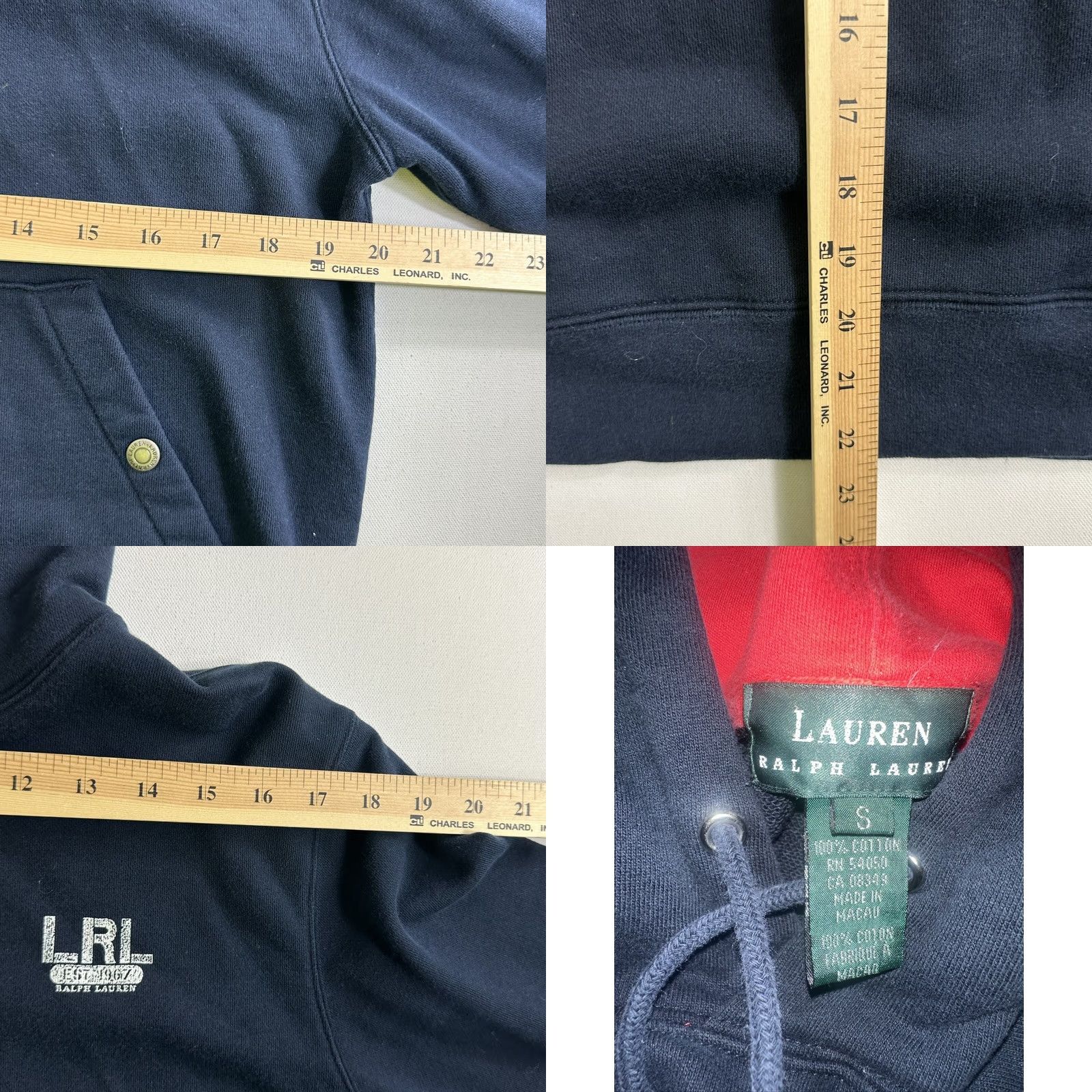Ralph Lauren VINTAGE Lauren Ralph Lauren Hoodie Pullover Womens Small Blue Hooded Casual Winter Spring Fall Activewear Size S / US 4 / IT 40 - 8 Thumbnail