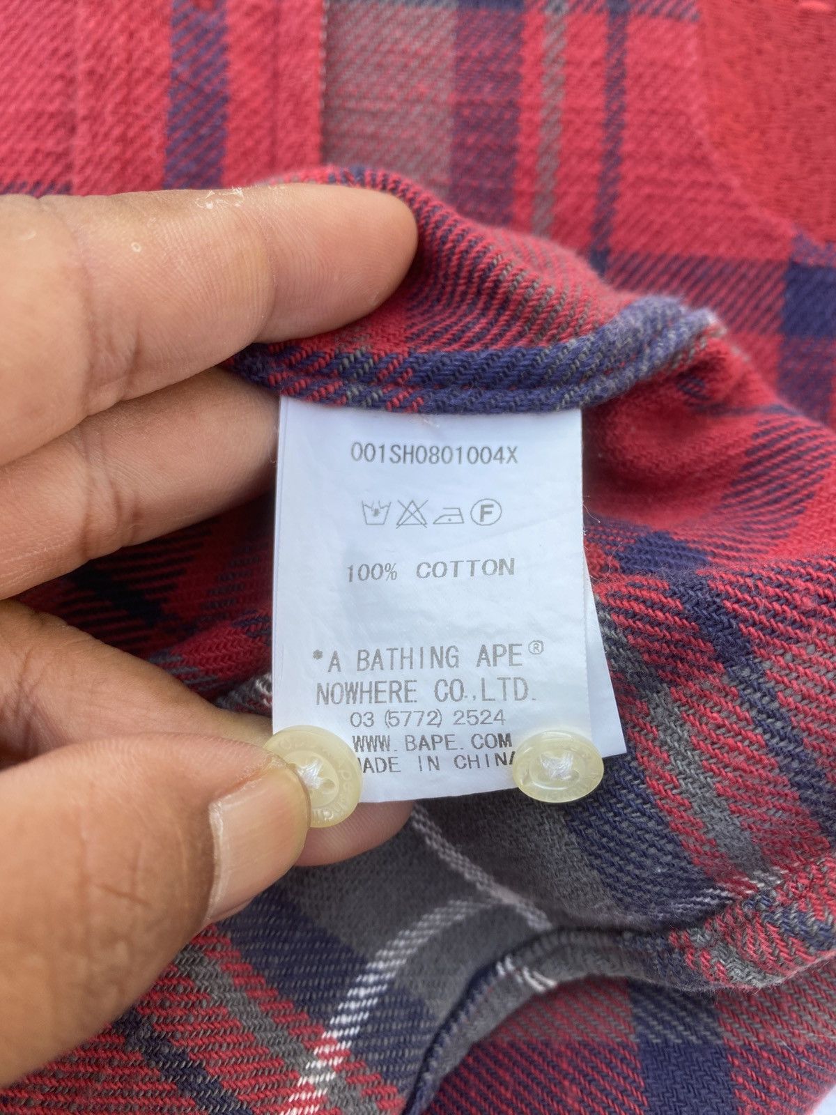 Bape Rare Vintage BAPE Flannel Longsleeve Shirt Size US M / EU 48-50 / 2 - 16 Thumbnail