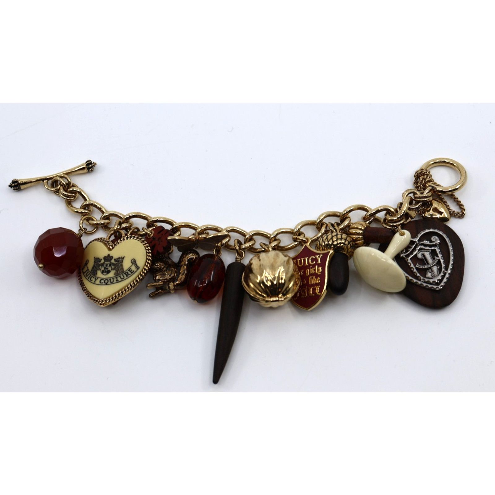 Juicy Couture Rare wBox JUICY COUTURE FALL AUTUMN PREFIXED Charm Bracelet Size ONE SIZE - 4 Thumbnail