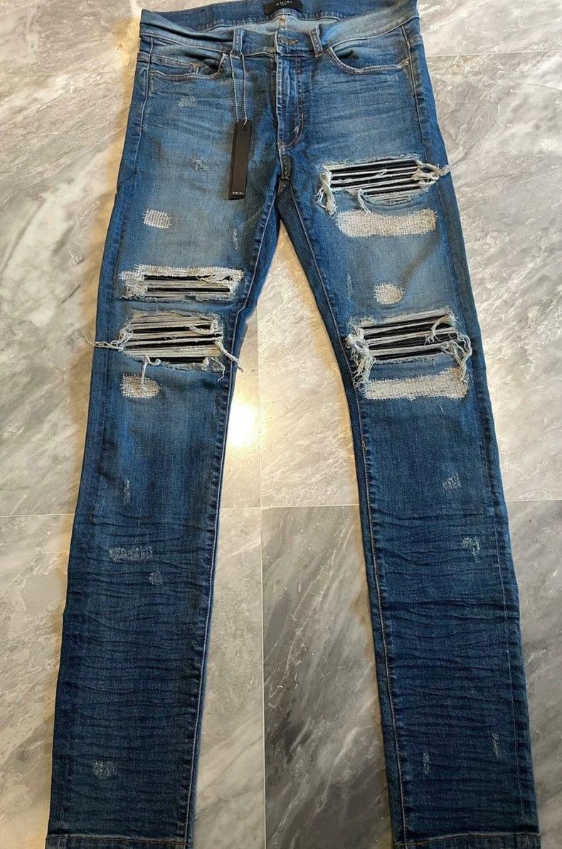 Amiri AMIRI OG Patch Distressed Denim Jeans - dmc Size US 32 / EU 48 - 1 Thumbnail