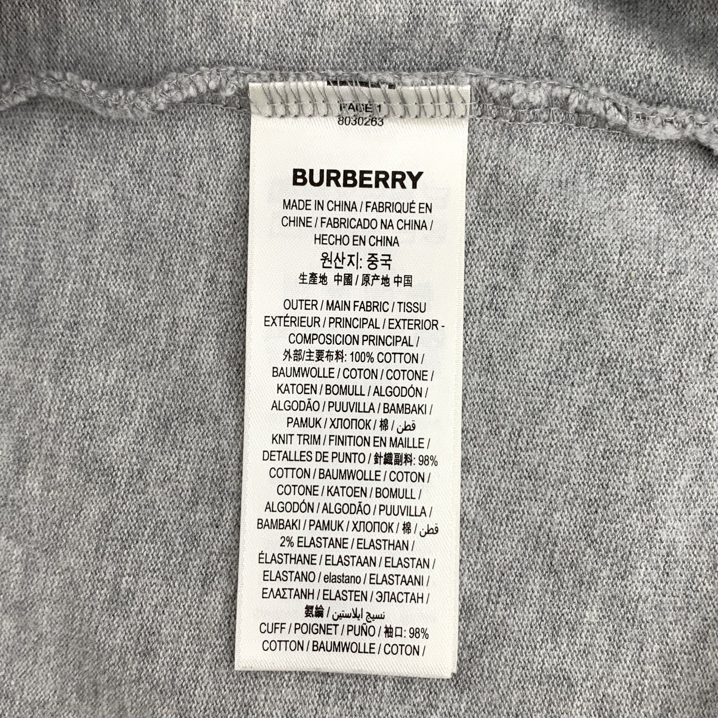 Burberry Burberry Logo Patch Two-in-One Sweatshirt Grey (S) Size US S / EU 44-46 / 1 - 6 Thumbnail