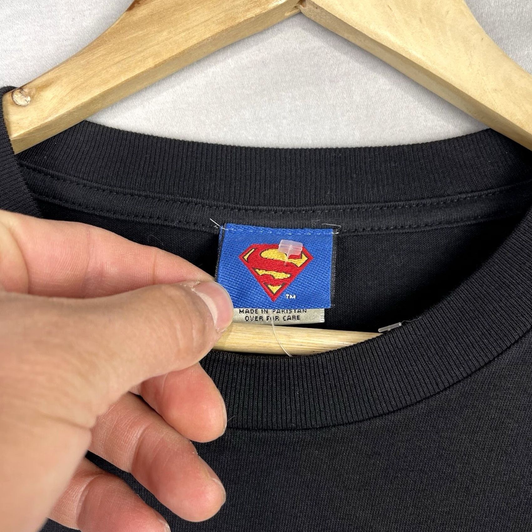 DC Comics VINTAGE Superman Shirt Mens XL Black DC Comics Comic Strip Panel Superhero Tee Size US XL / EU 56 / 4 - 5 Thumbnail