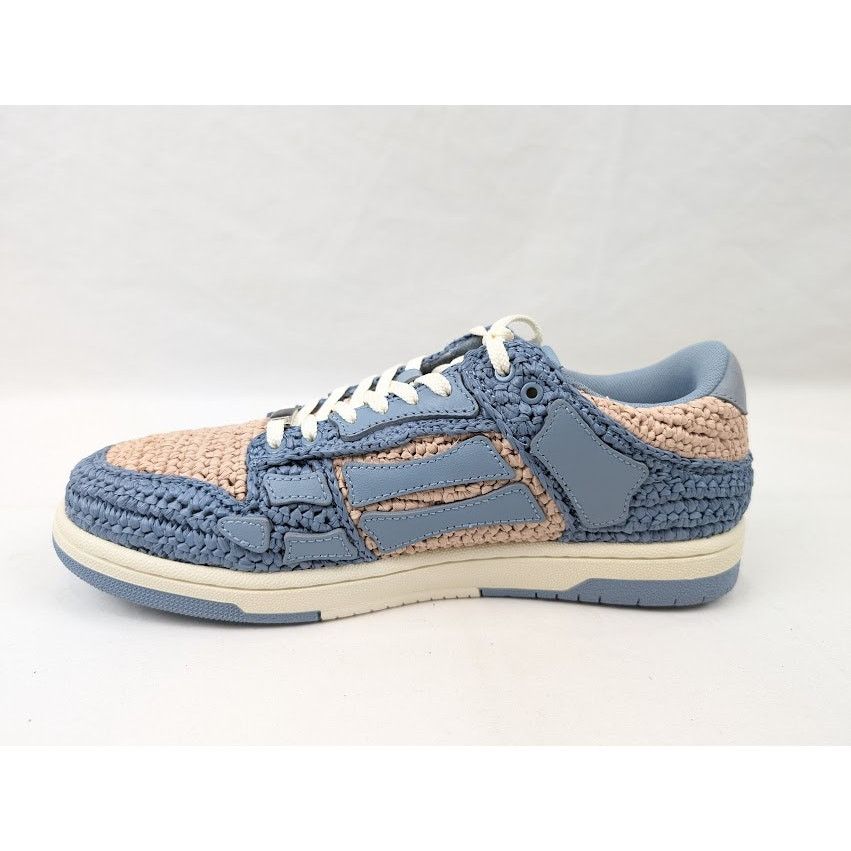 Amiri o1rshd1 Raffia Skelton Low-Top Sneakers in Blue Size US 8 / EU 41 - 7 Thumbnail