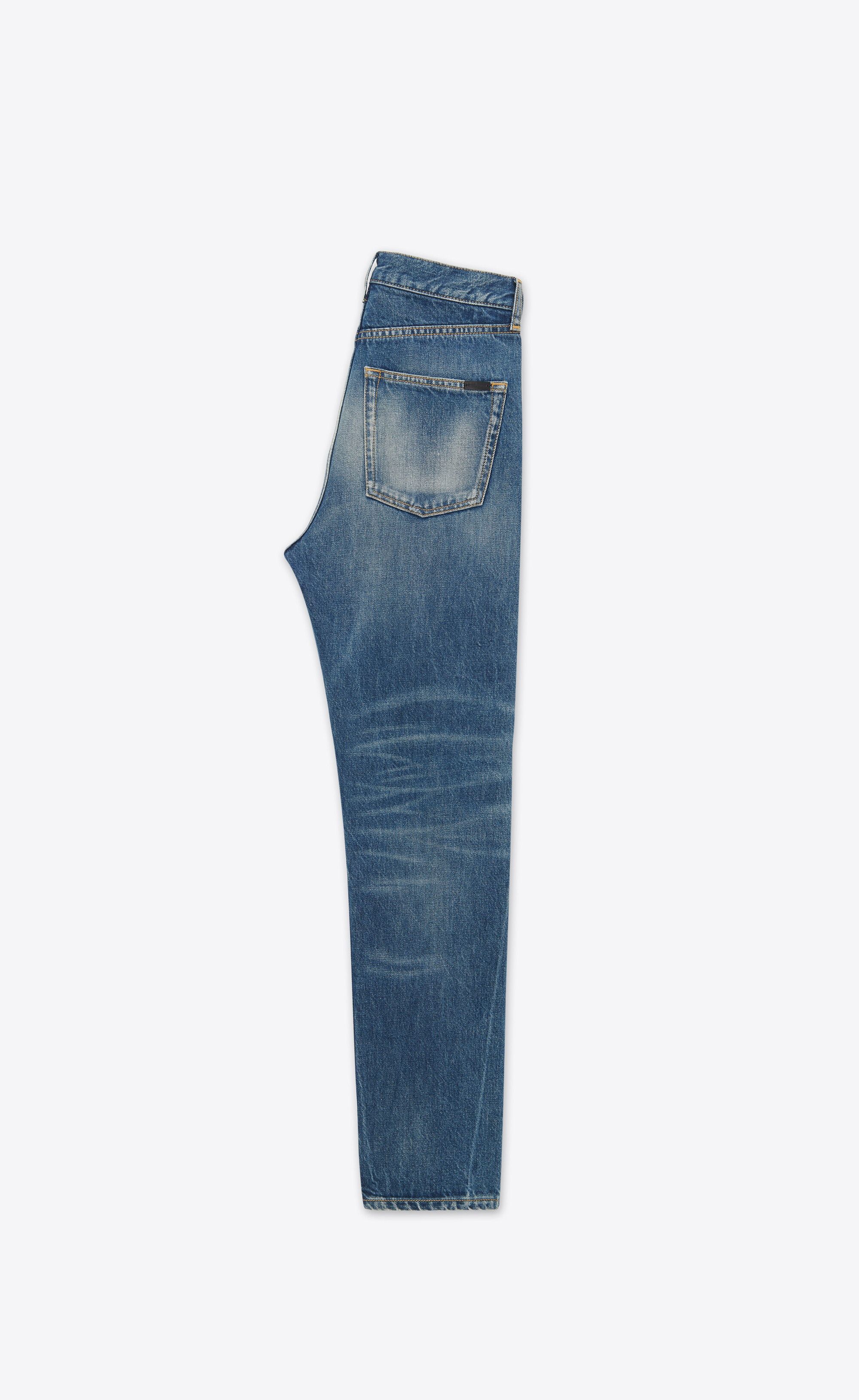 Saint Laurent Paris o1s1wg110125 597052 Authentic Slim-fit Jeans Beach Denim Size US 30 / EU 46 - 2 Thumbnail