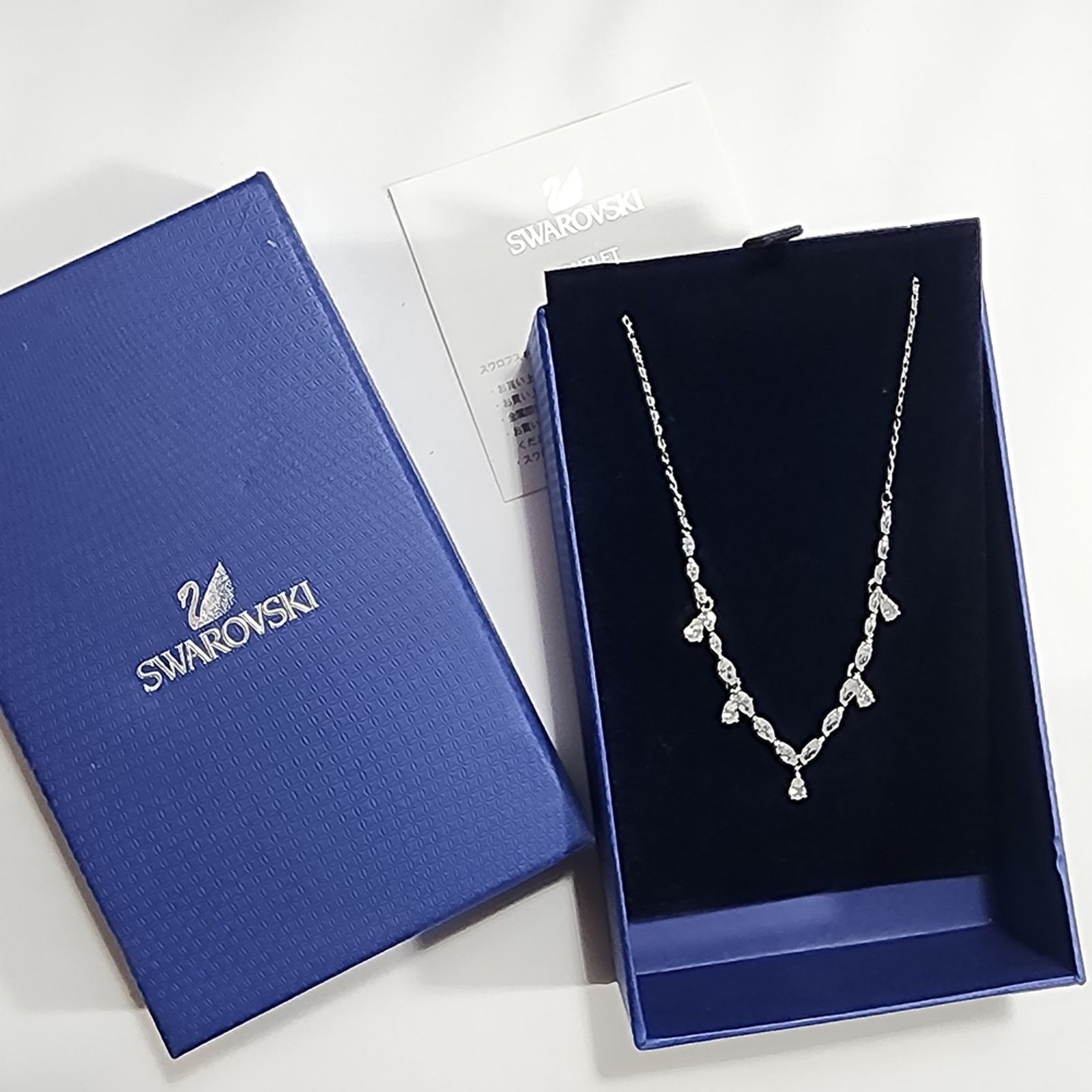 Swarovski Swarovski Crystal Louison Necklace Small White Rhodium Size ONE SIZE - 4 Thumbnail