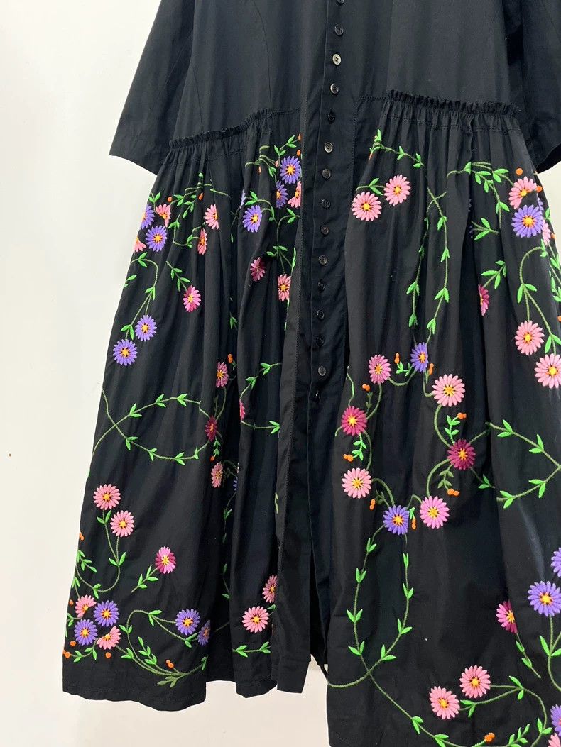 Comme des Garcons Comme Des Garcons Embroidered Floral Dress Size S / US 4 / IT 40 - 3 Thumbnail