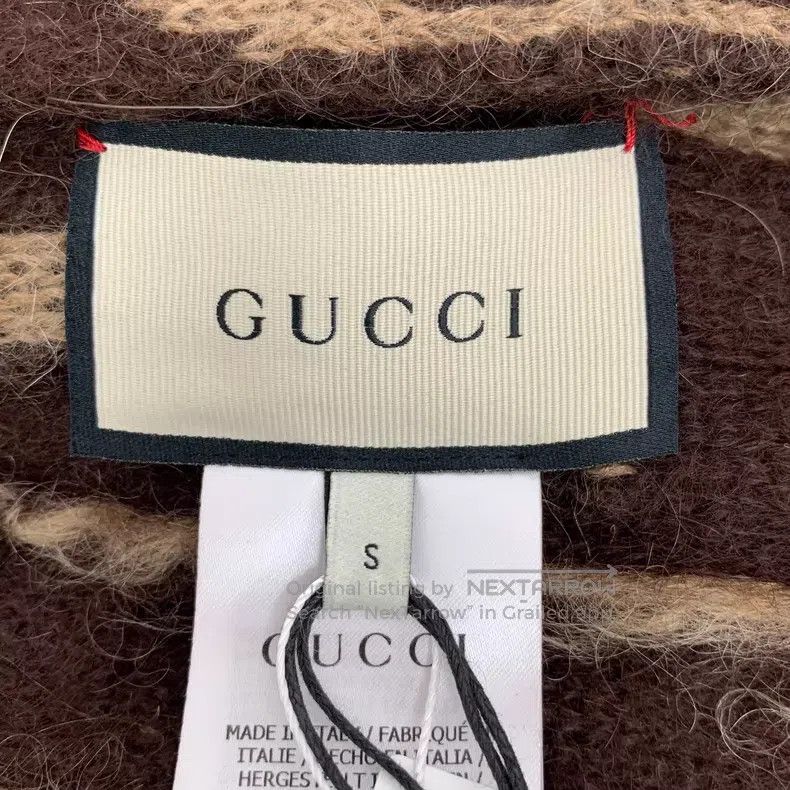 Gucci Gucci Coffee-colored jacquard full-print Mahai wool V-neck Size S / US 4 / IT 40 - 5 Thumbnail