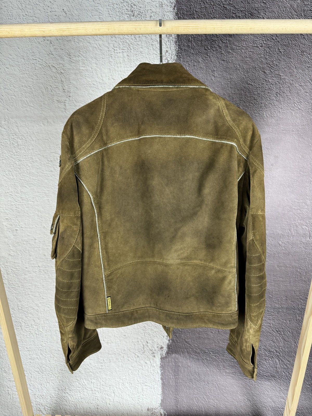 Armani Armani Jeans moto biker frontal pocket leather suede jacket Size US L / EU 52-54 / 3 - 15 Thumbnail