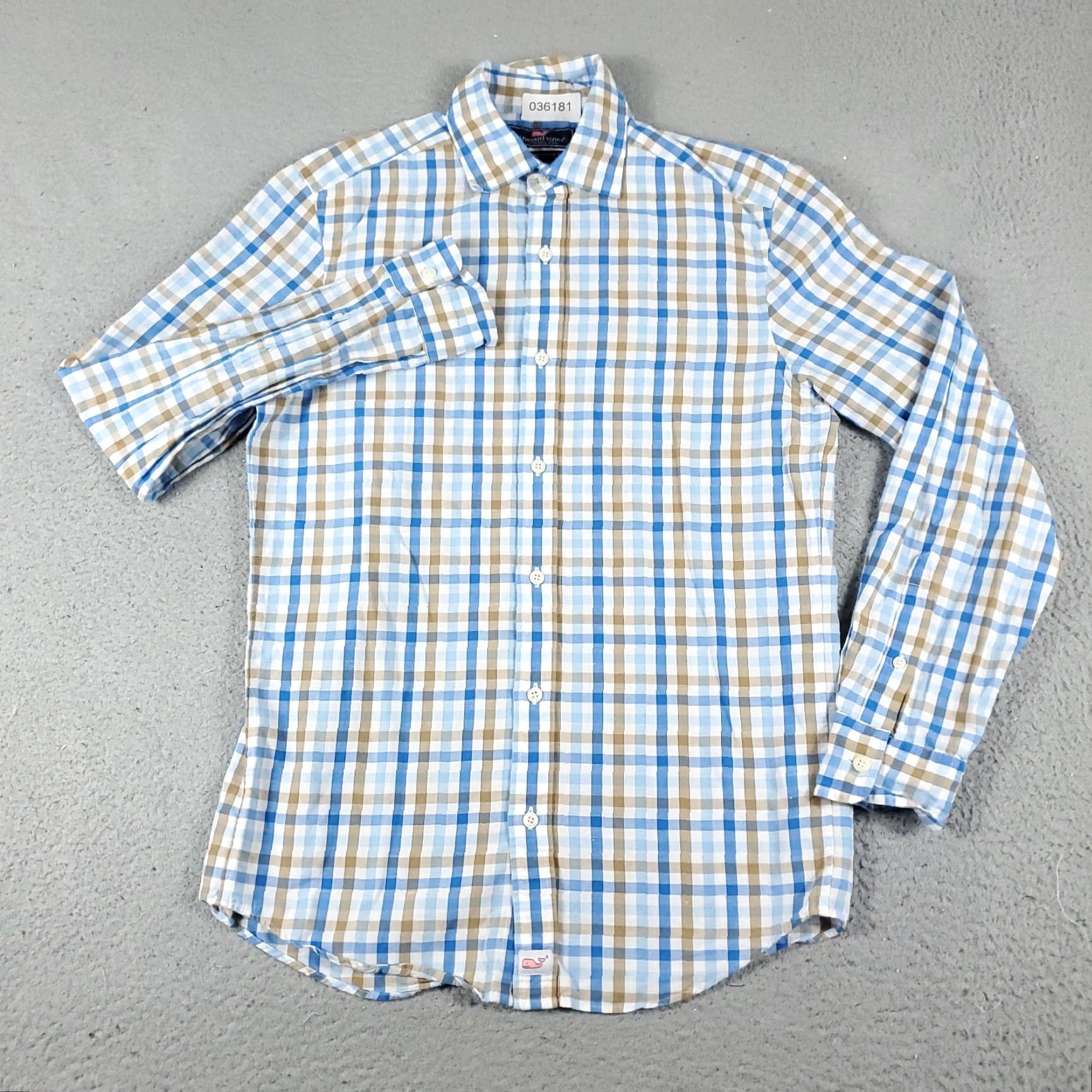 Vineyard Vines VINEYARD VINES Shirt Mens XS Blue Check Button-Up Long Sleeve Casual Size US XS / EU 42 / 0 - 2 Thumbnail