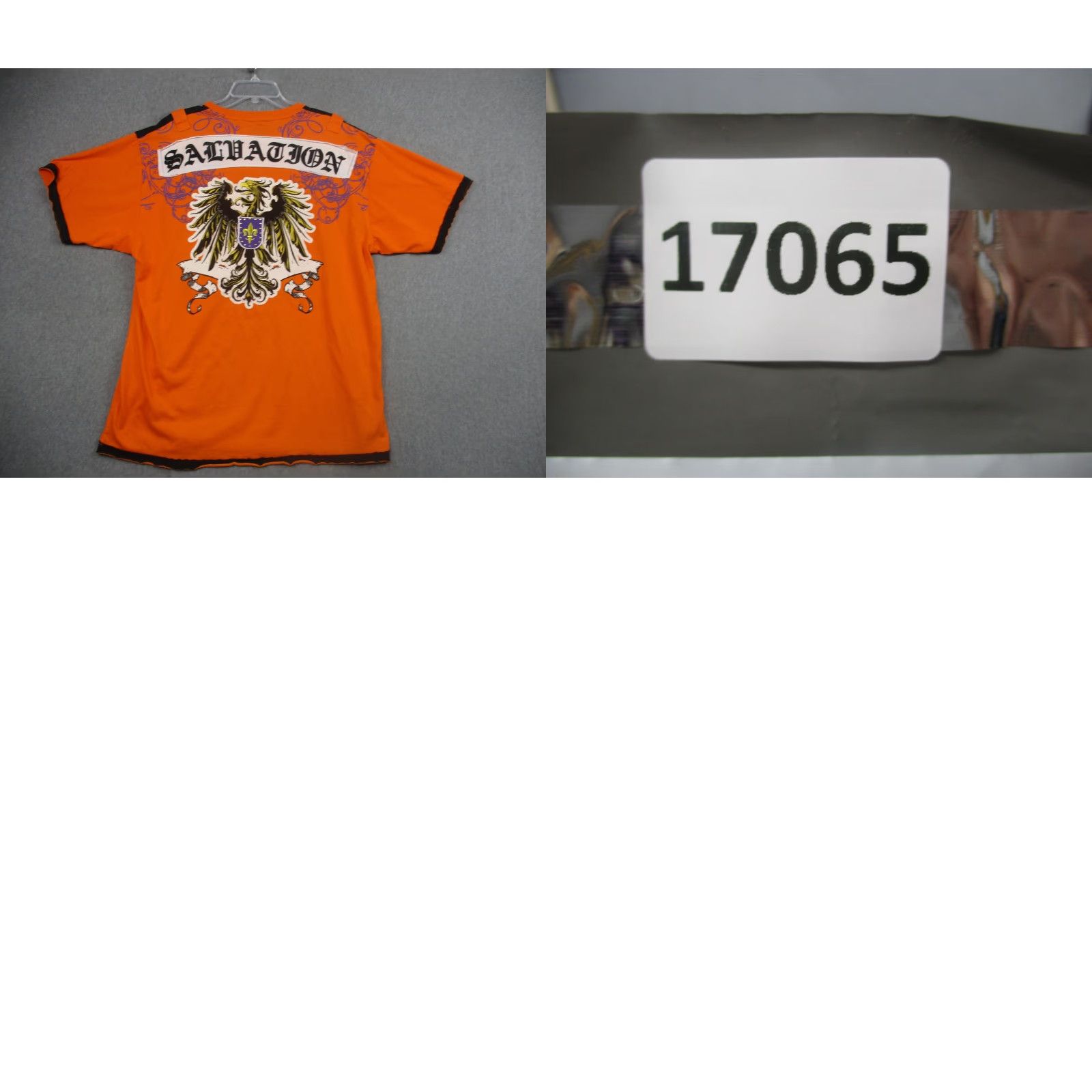Vintage Attitude Gold Shirt Mens 2XL Orange Black Graphic Eagle Salvation Crest Tee Shirt Size US XXL / EU 58 / 5 - 8 Thumbnail
