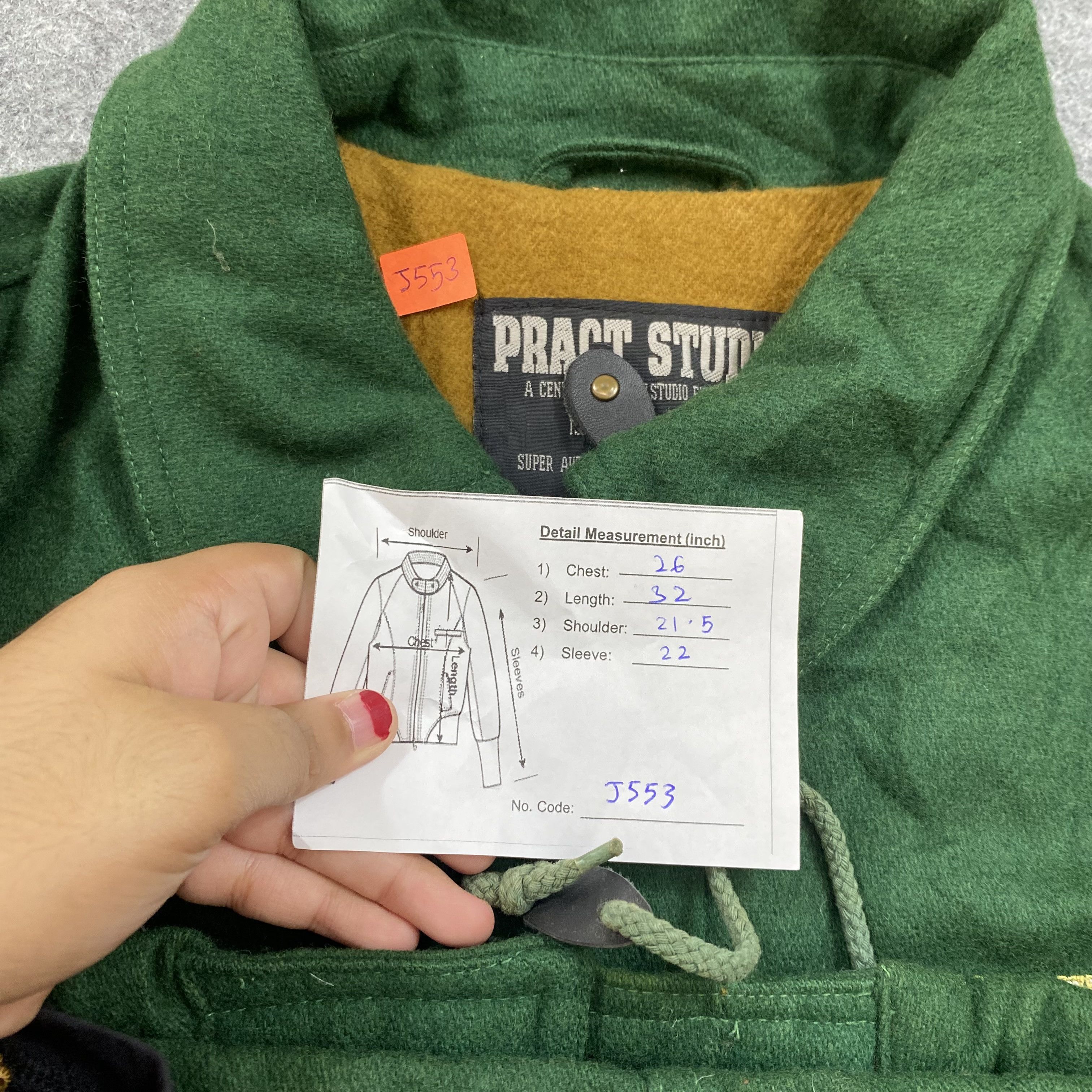 Japanese Brand VINTAGE 90s Pract Studio Wool Varsity Jacket-J553 Size US L / EU 52-54 / 3 - 12 Thumbnail
