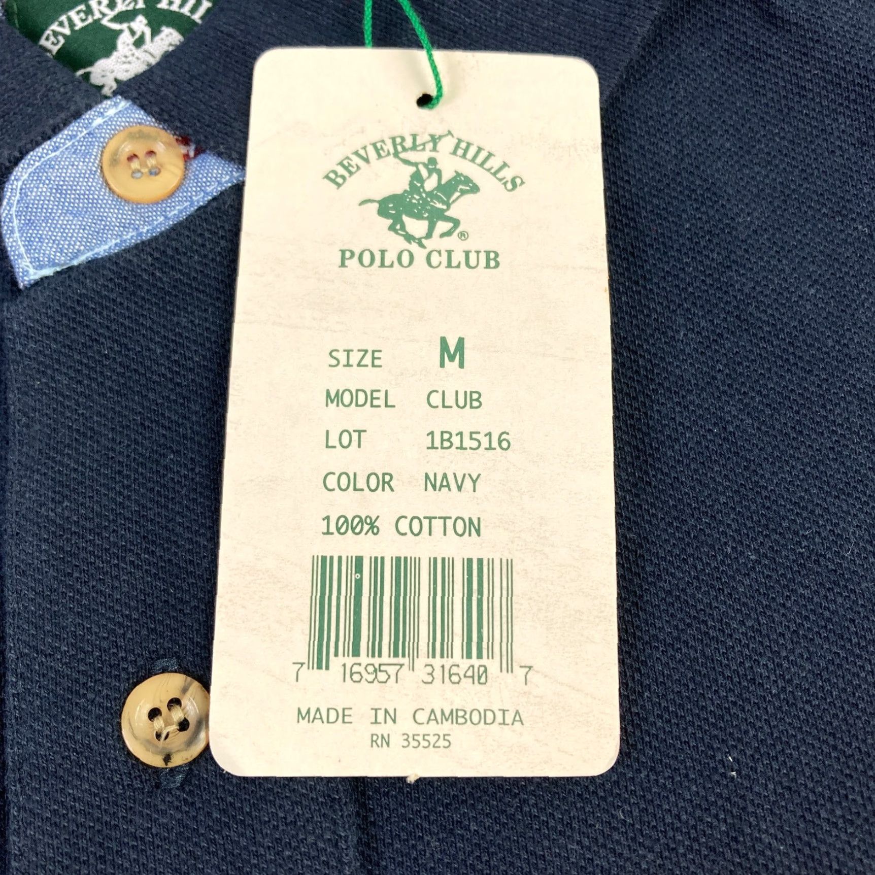 Beverly Hills Polo Club VINTAGE Beverly Hills Polo Club Polo Shirt Mens M Navy Blue Embroidered NWT Shirt Size US M / EU 48-50 / 2 - 5 Thumbnail