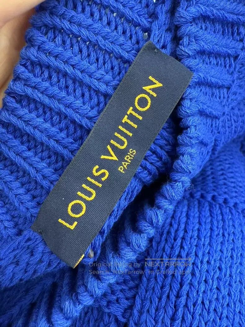 Louis Vuitton Louis Vuitton Klein Blue Woven Checker Sweater Size US L / EU 52-54 / 3 - 7 Thumbnail
