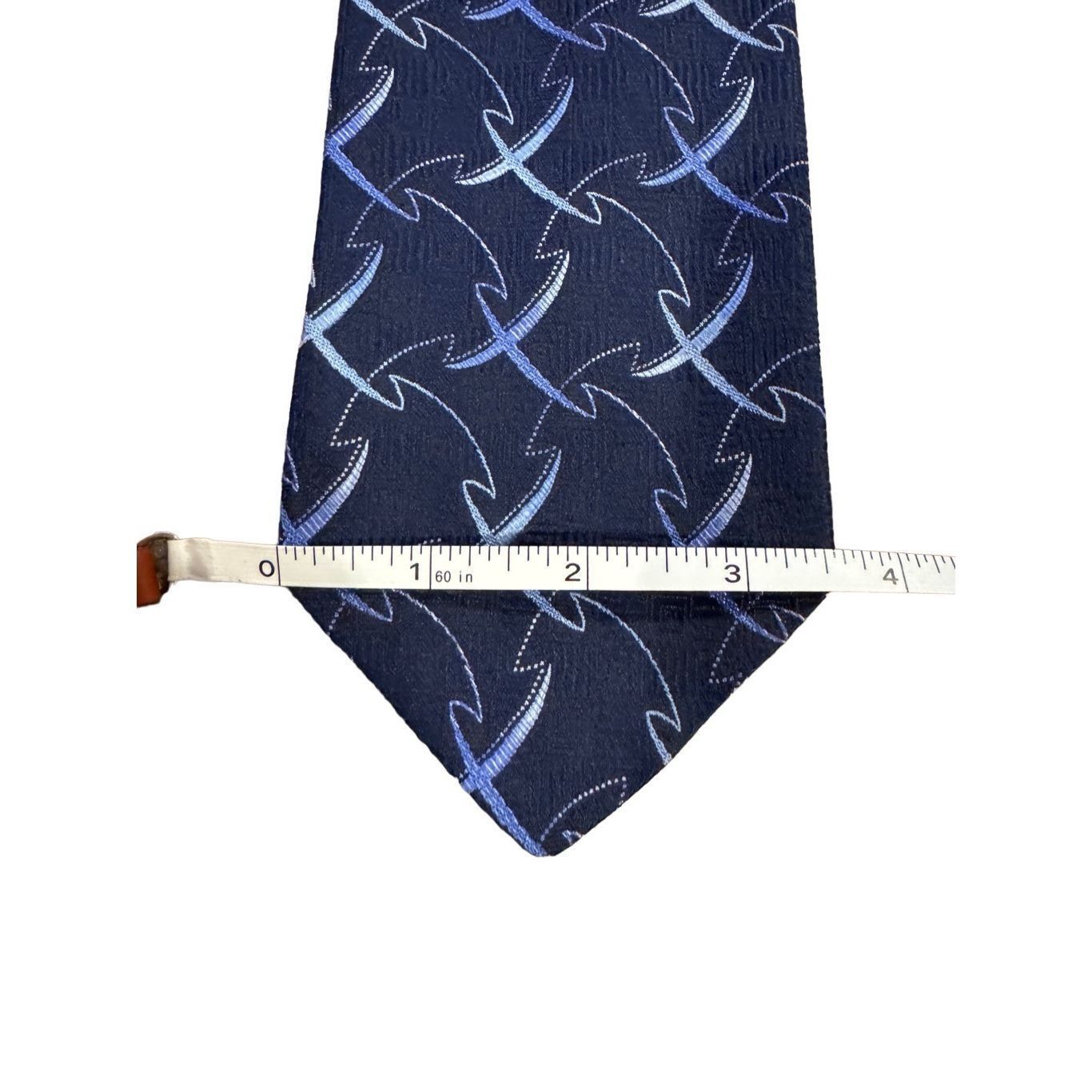 Paul Stuart Paul Stuart Navy Slice 100% Silk Handmade in USA Neck Tie Size ONE SIZE - 3 Thumbnail