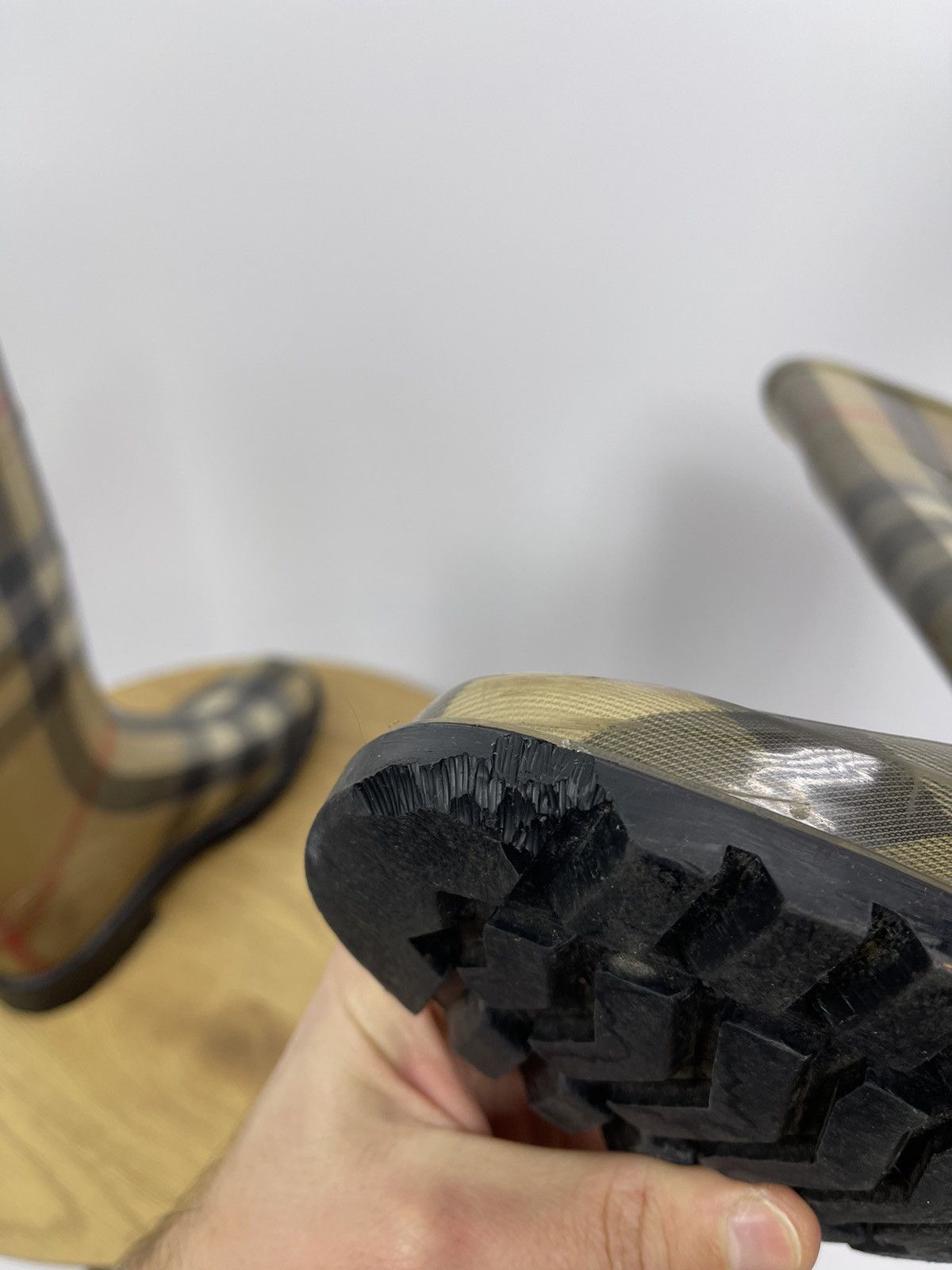 Burberry Burberry Womens Rain Boots Size 37 Nova Haymarket Vintage Size US 7 / IT 37 - 8 Thumbnail