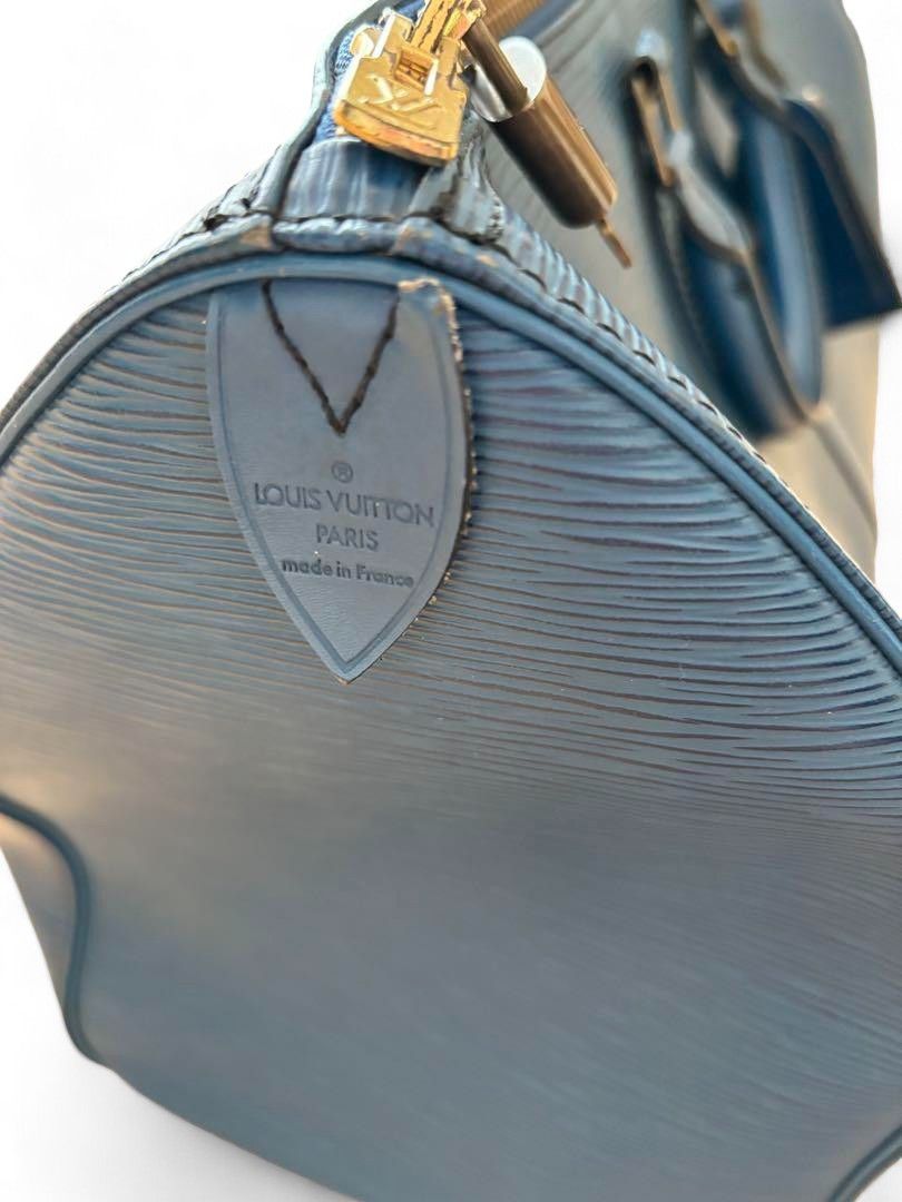 Louis Vuitton Louis Vuitton - Keepall 45 Blue Leather Boston Handbag Size ONE SIZE - 13 Thumbnail