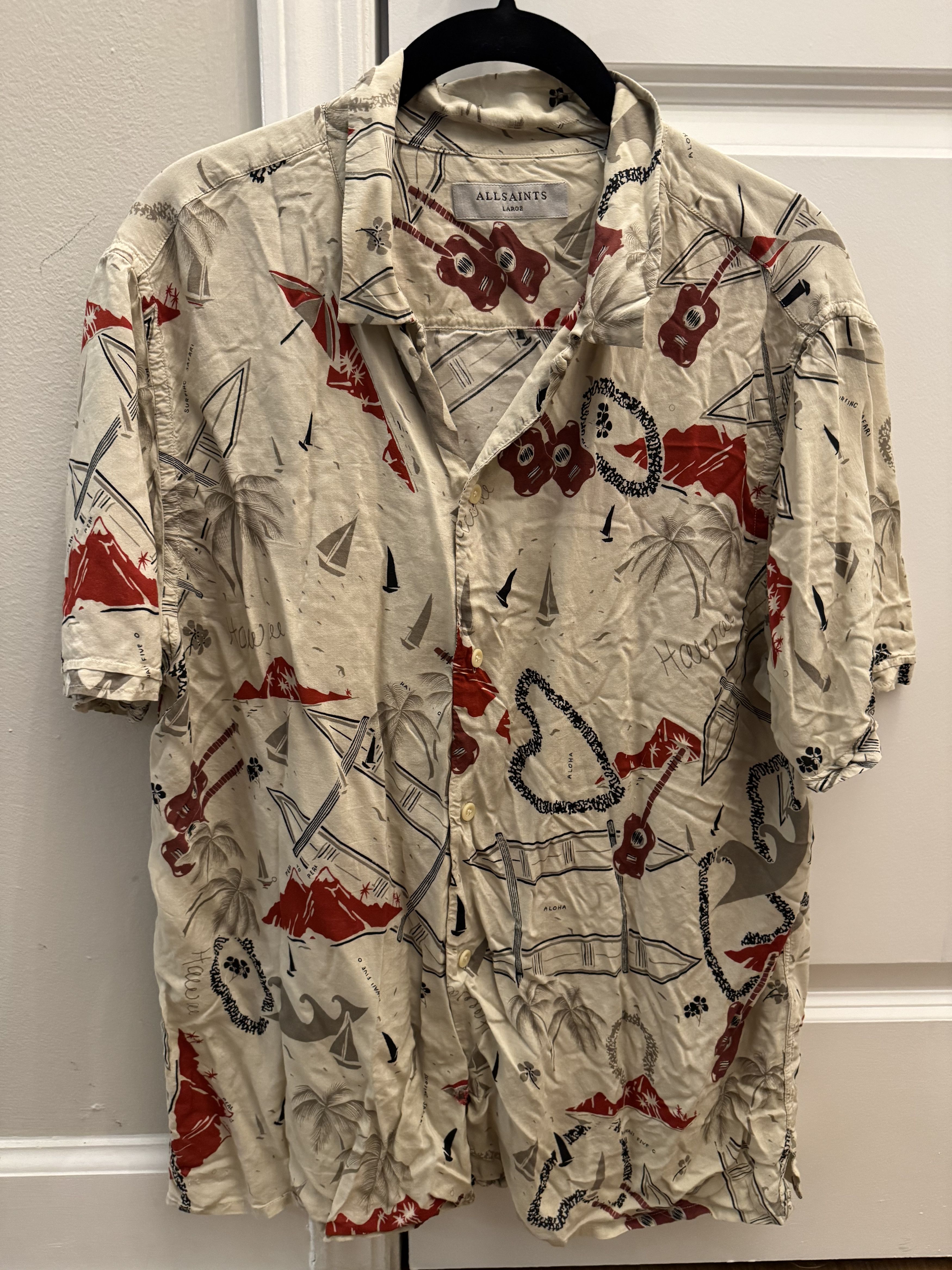 Allsaints All Saints Short Sleeve Button Down Summer Size L Size US L / EU 52-54 / 3 - 1 Thumbnail