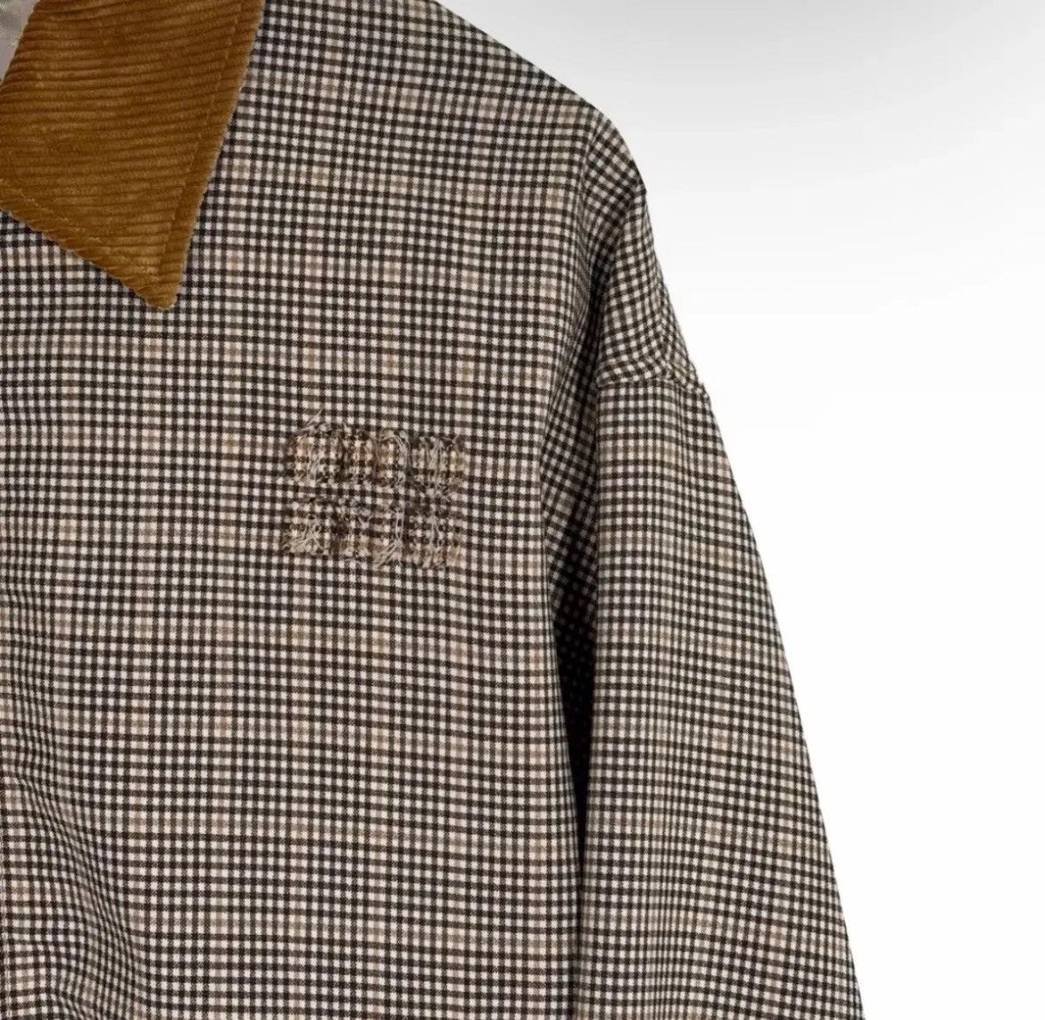 Miu Miu MiuMiu Checked Double-Weave Oversized Jacket Size US XXS / EU 40 - 4 Thumbnail