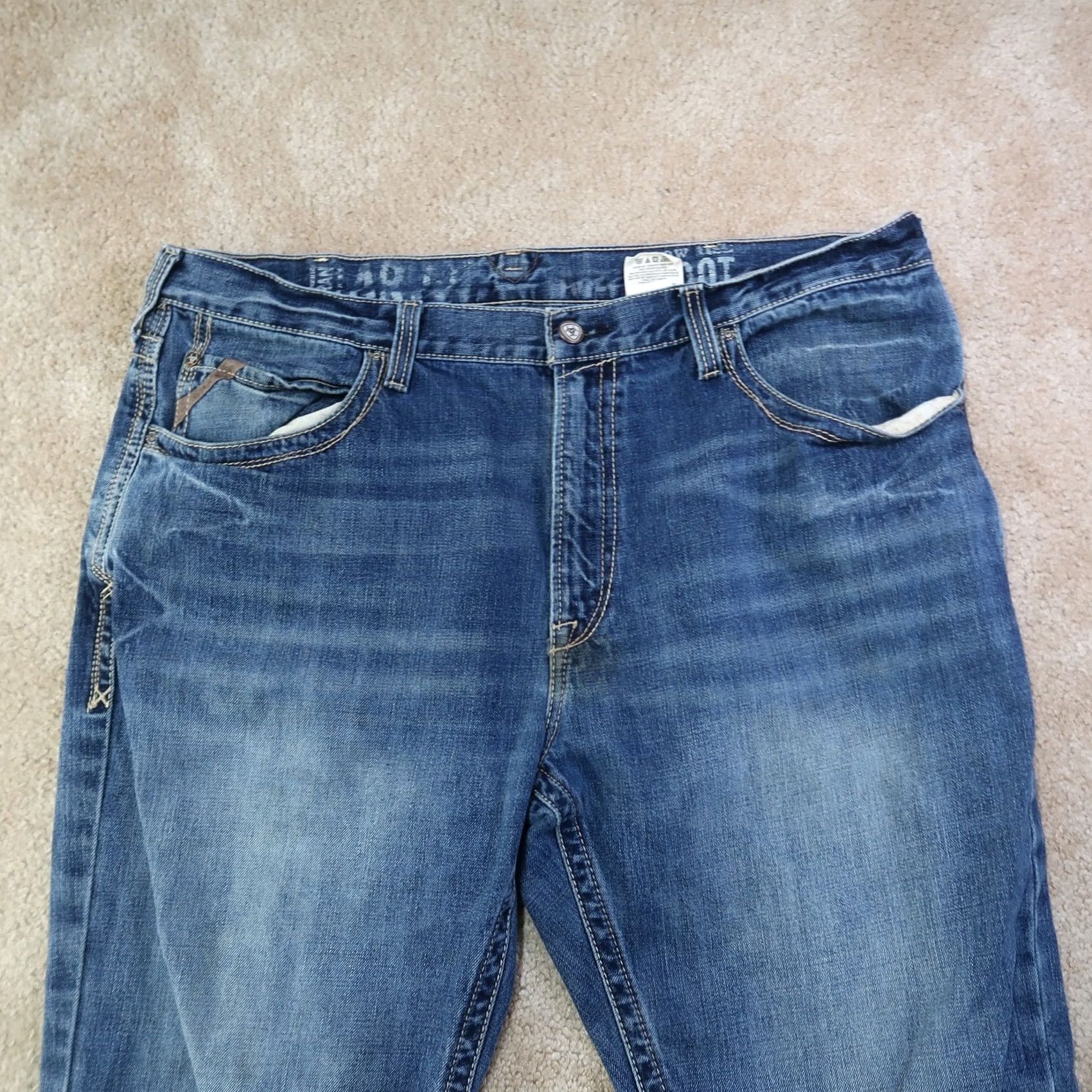 Ariat Ariat Jeans M4 Low Bootcut Men 40x32 Blue Denim Brand: Ariat Comfort Fit 5-Pocket Wear-Resistant Dark Wash Mens Size US 40 / EU 56 - 3 Thumbnail