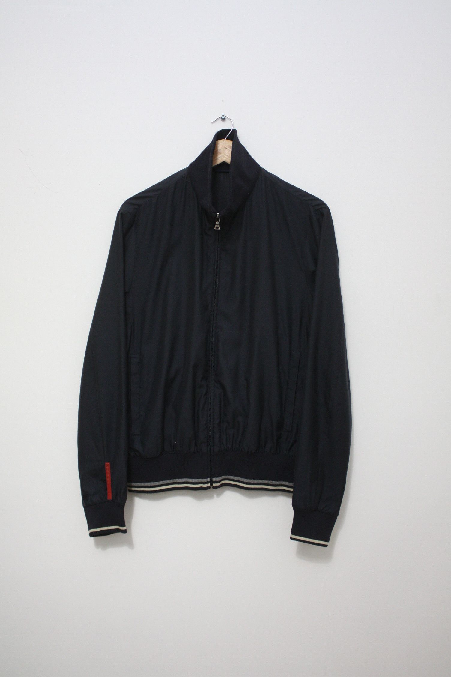 Prada Prada Navy Lightweight Bomber Jacket Men's M Made In Italy Size US M / EU 48-50 / 2 - 1 Thumbnail