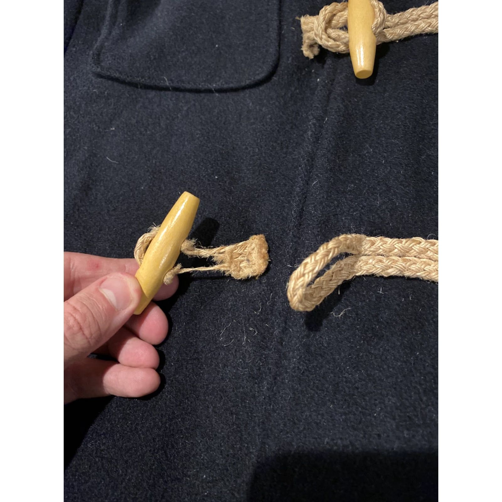 Schott SCHOTT NYC Wool Duffle Coat Blue Hood Toggle Buttons Hood Canada Womens Small Satin Lining Winter Coat Vintage No Size S / US 4 / IT 40 - 6 Thumbnail