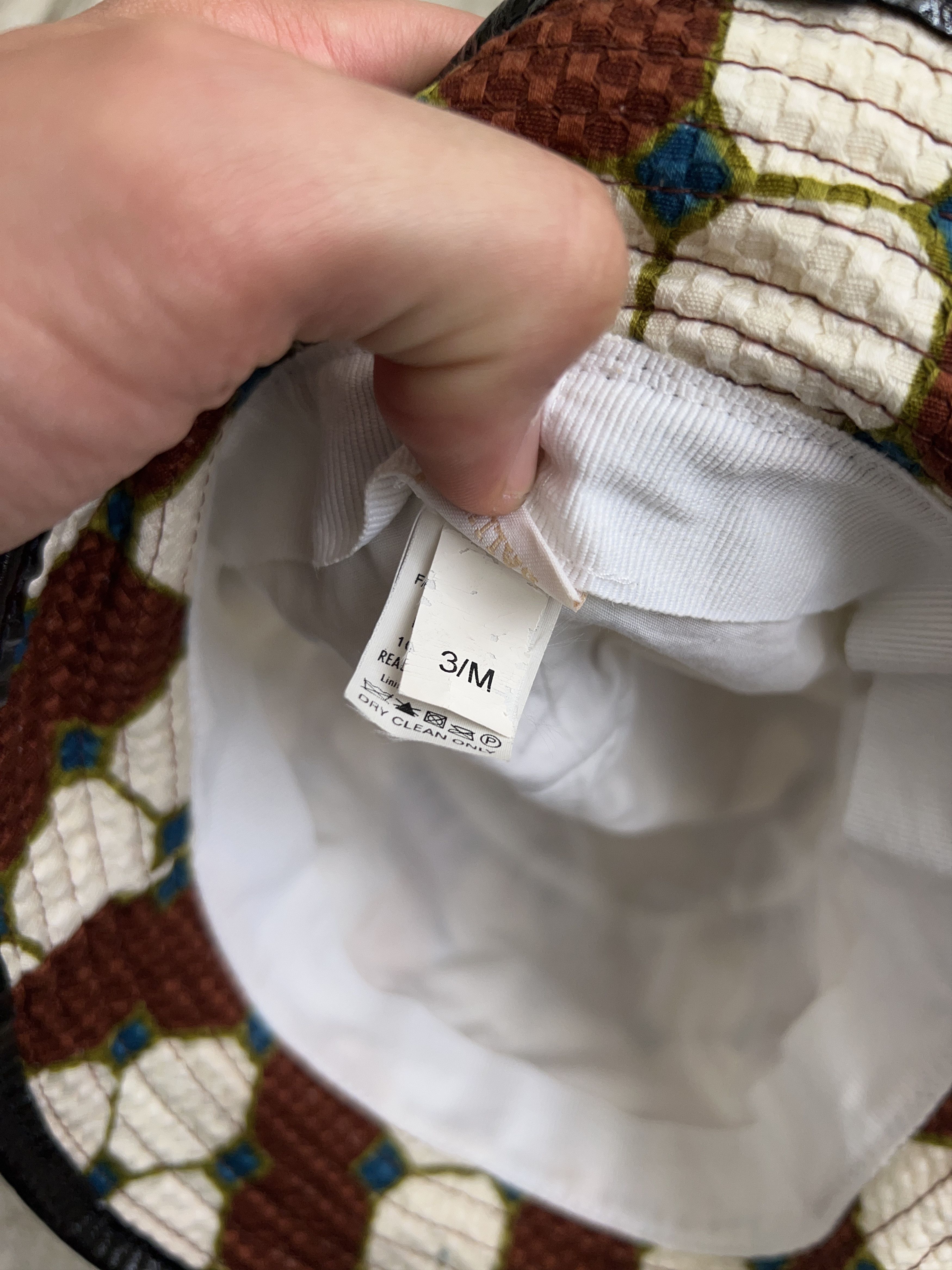 Bally × Designer Womens Bally Bucket Hat Multicolor Brown White Size 3 M Size ONE SIZE - 7 Thumbnail
