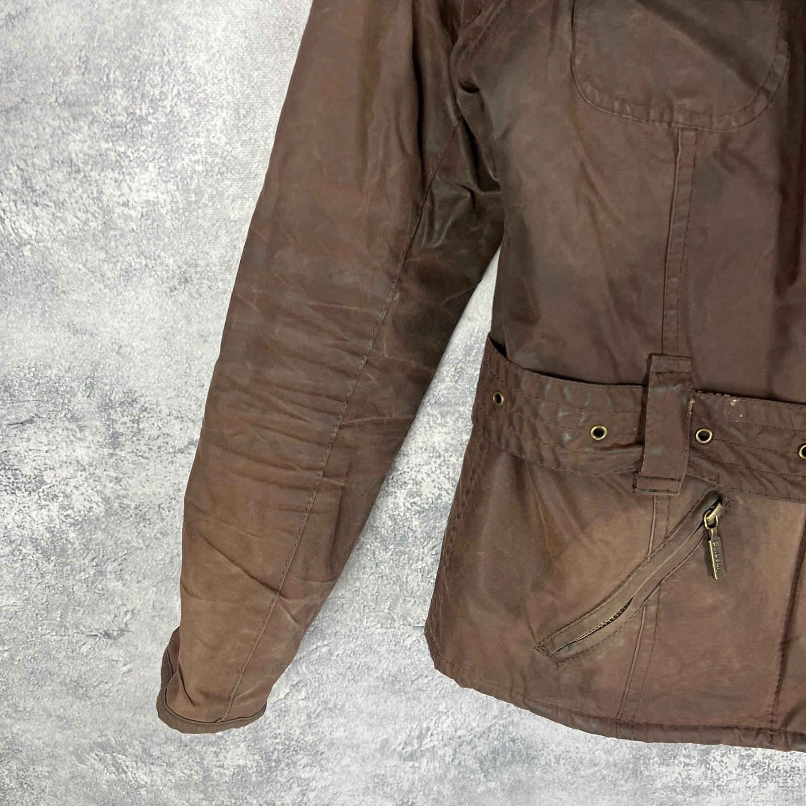 Barbour Barbour International Waxed Jacket Women's Size 4 Brown ` Size S / US 4 / IT 40 - 4 Thumbnail