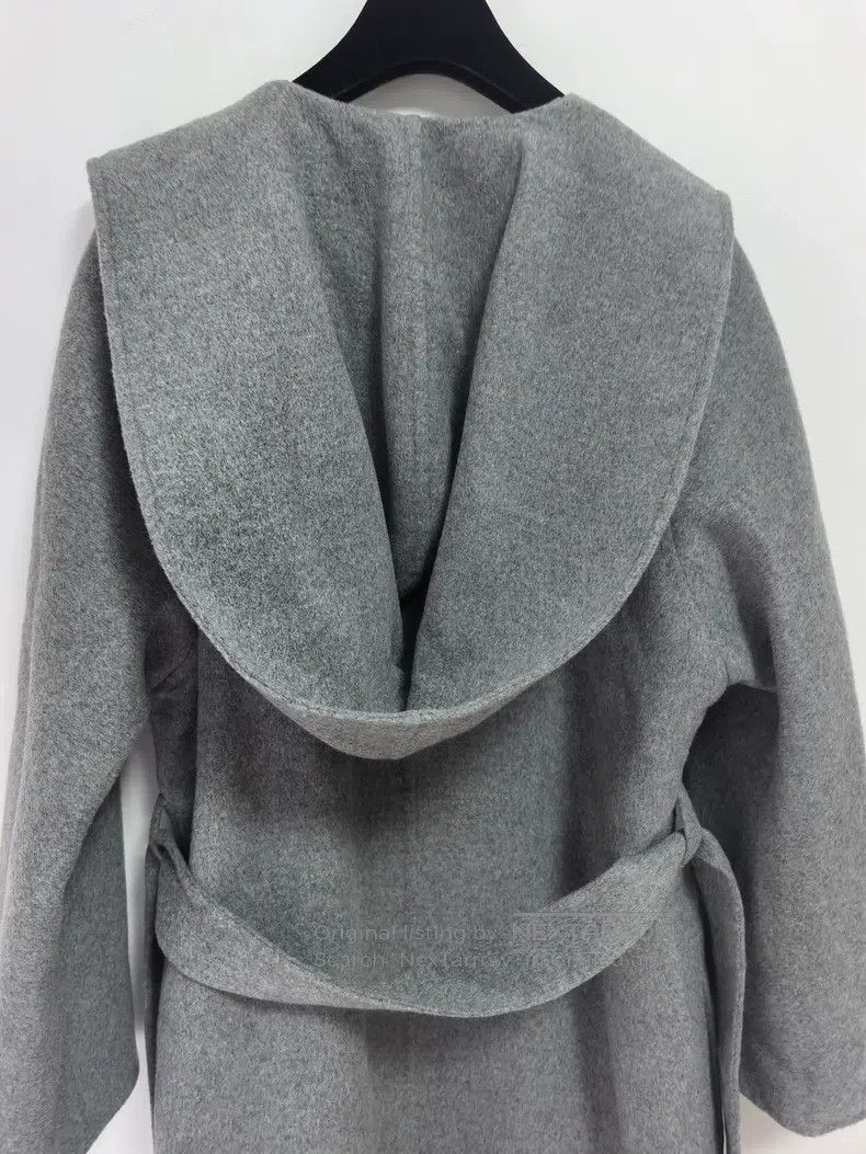 Hermes Hermes Gray Hooded Cashmere Long Overcoat Size XXS / US 00 / IT 34 - 8 Thumbnail