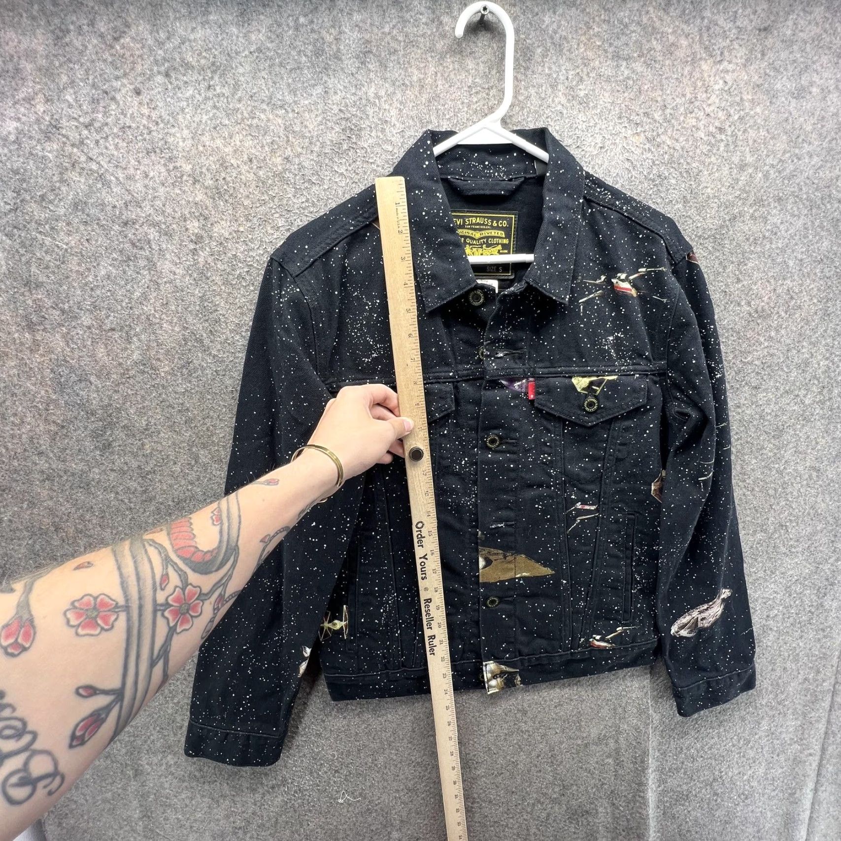 Levi's Levi's x Starwars Jacket Mens Small Black Denim Starfighter Darth Vader Trucker Jacket Size US S / EU 44-46 / 1 - 5 Thumbnail