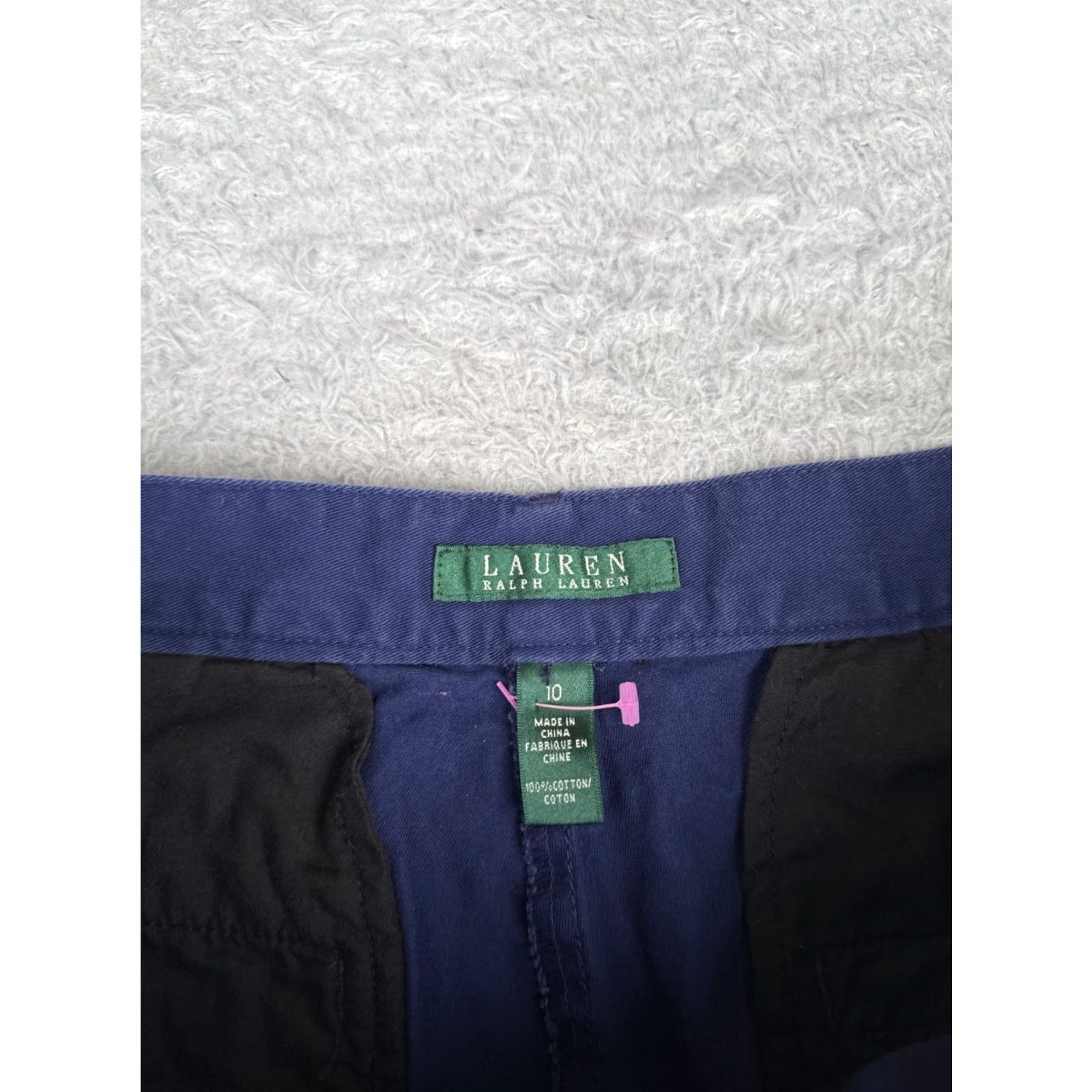 Ralph Lauren Lauren Ralph Lauren Women's Chino Shorts 10 Blue Cotton Blend 5-Pocket Regular Fit Outdoor Hiking Size 32" / US 10 / IT 46 - 7 Thumbnail