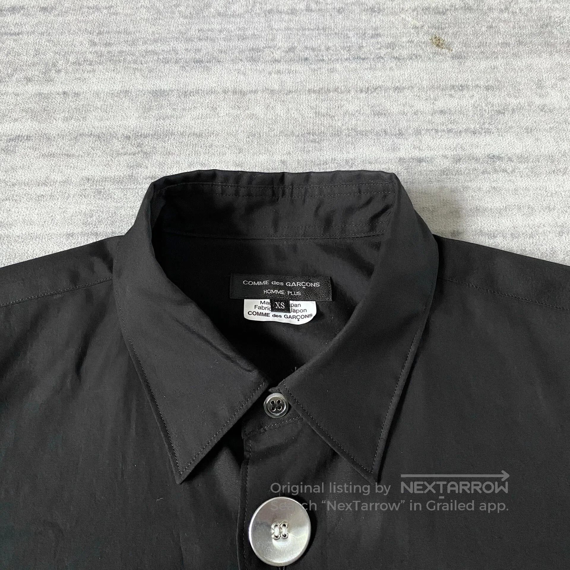 Comme des Garcons Homme Plus Comme Des Garcons Black Button-Up Shirt Jacket. Size US XS / EU 42 / 0 - 4 Thumbnail