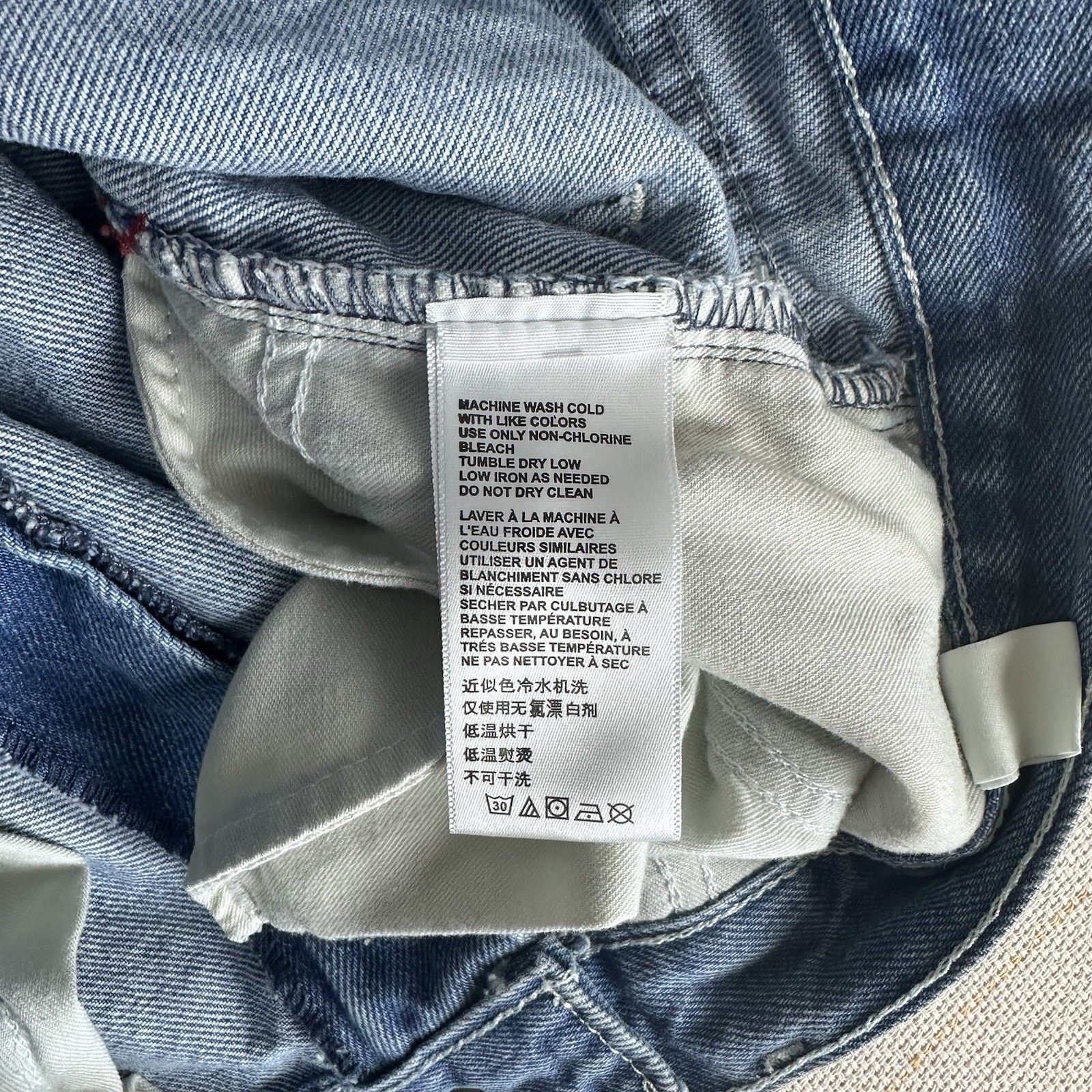 Bdg BDG Urban Outfitters Jeans Baggy Fit Destroyed Ripped Light Size 29" - 7 Thumbnail