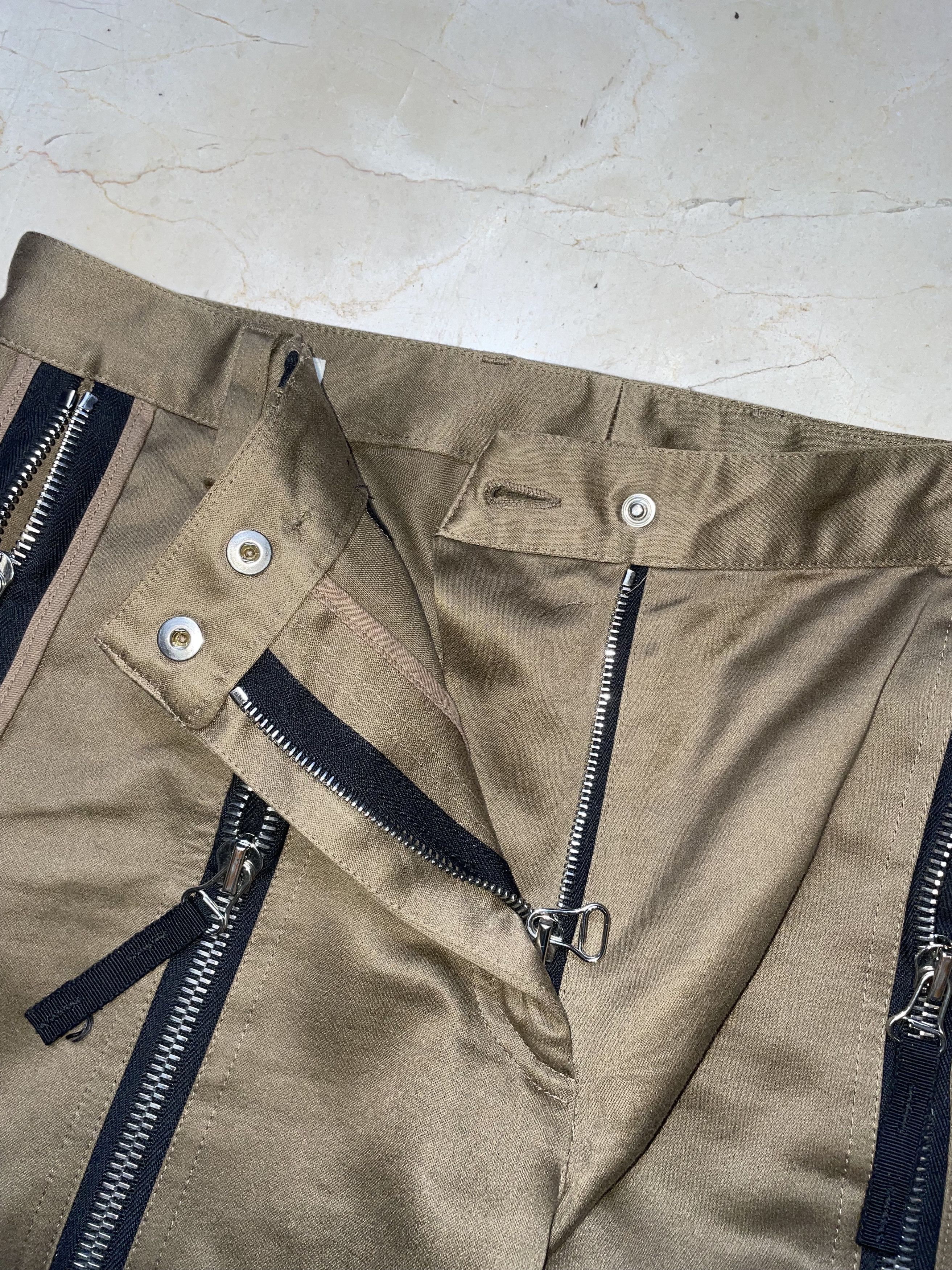 Dries Van Noten DRIES VAN NOTEN Designer Multi-Zipper Brown Pants Size US 30 / EU 46 - 4 Thumbnail