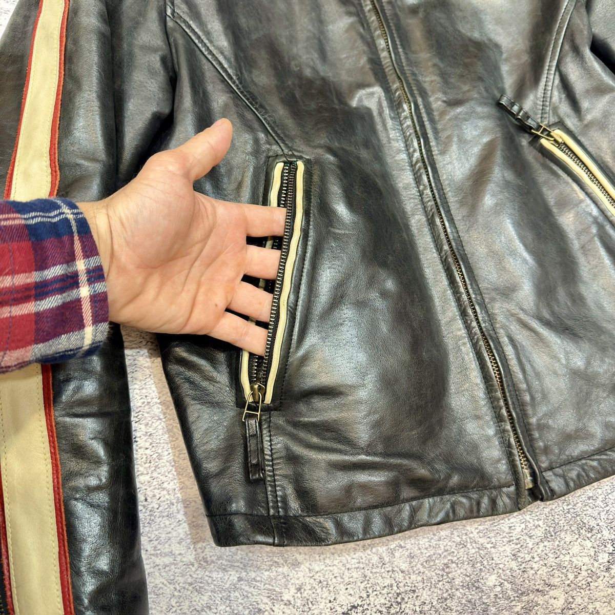 Strellson Strellson Mens Leather Jacket Wool Lining 48 size M Size US M / EU 48-50 / 2 - 5 Thumbnail