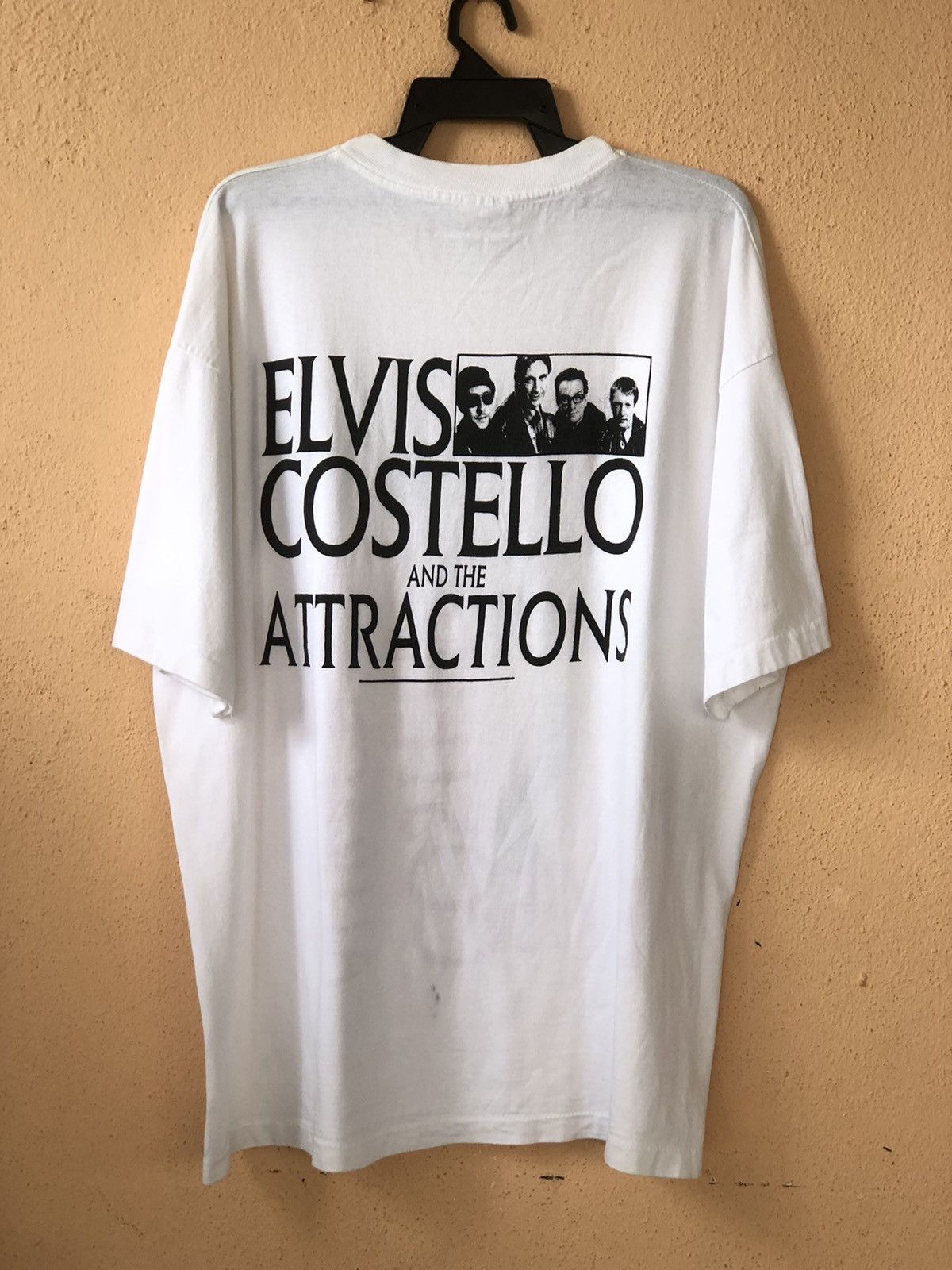Band Tees × Vintage Vintage 90s ELVIS COSTELLO n The ATTRACTION Size US XXL / EU 58 / 5 - 2 Thumbnail
