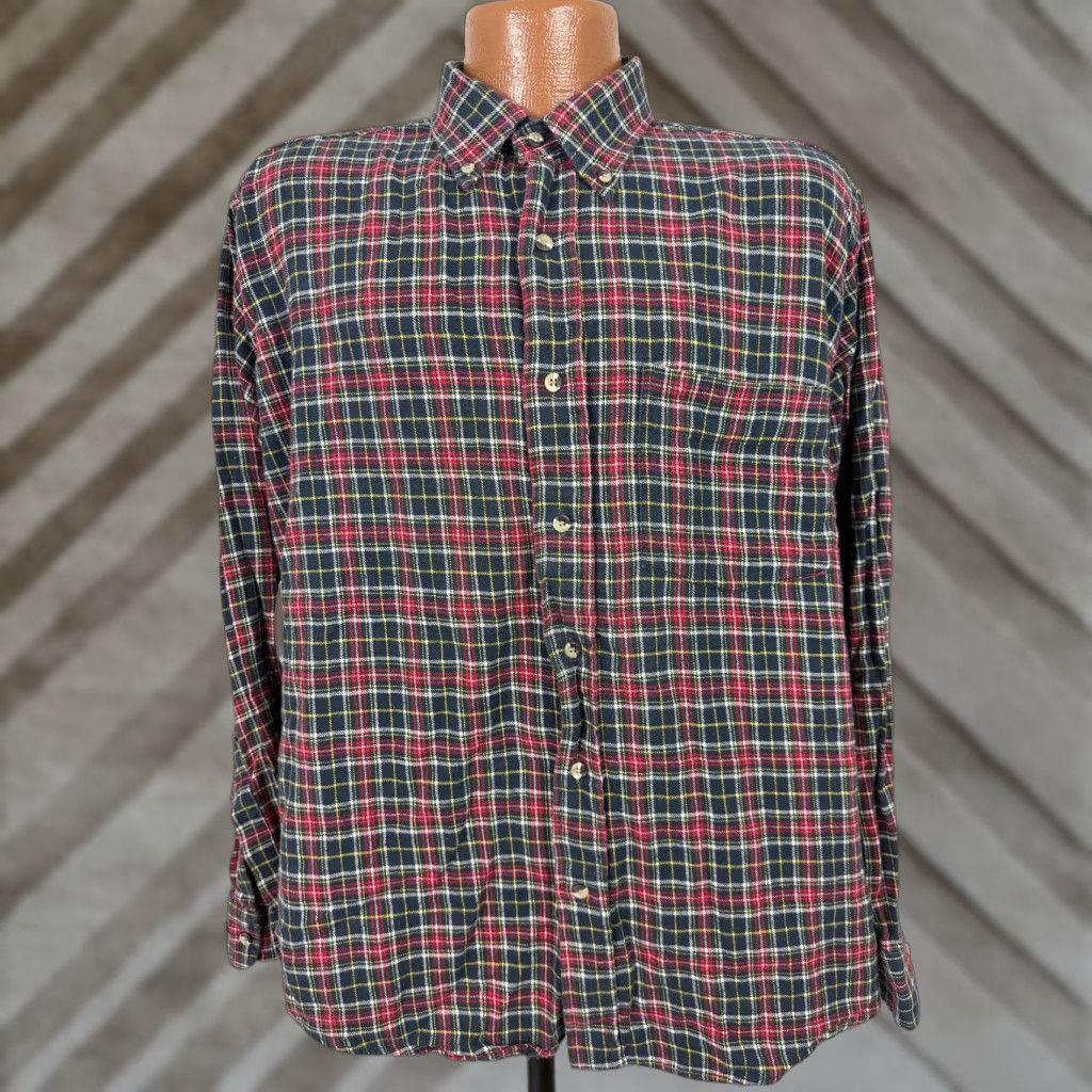 Members Only VINTAGE Members Only Shirt Men L Black 90s Flannel Lightweight Cotton Plaid Button-Up Size US L / EU 52-54 / 3 - 1 Thumbnail