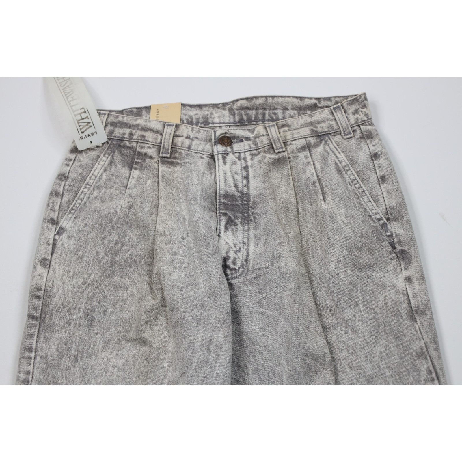 Levi's Deadstock Vintage 80s Levis Whitewashed Acid Wash Jeans Size US 31 - 2 Thumbnail