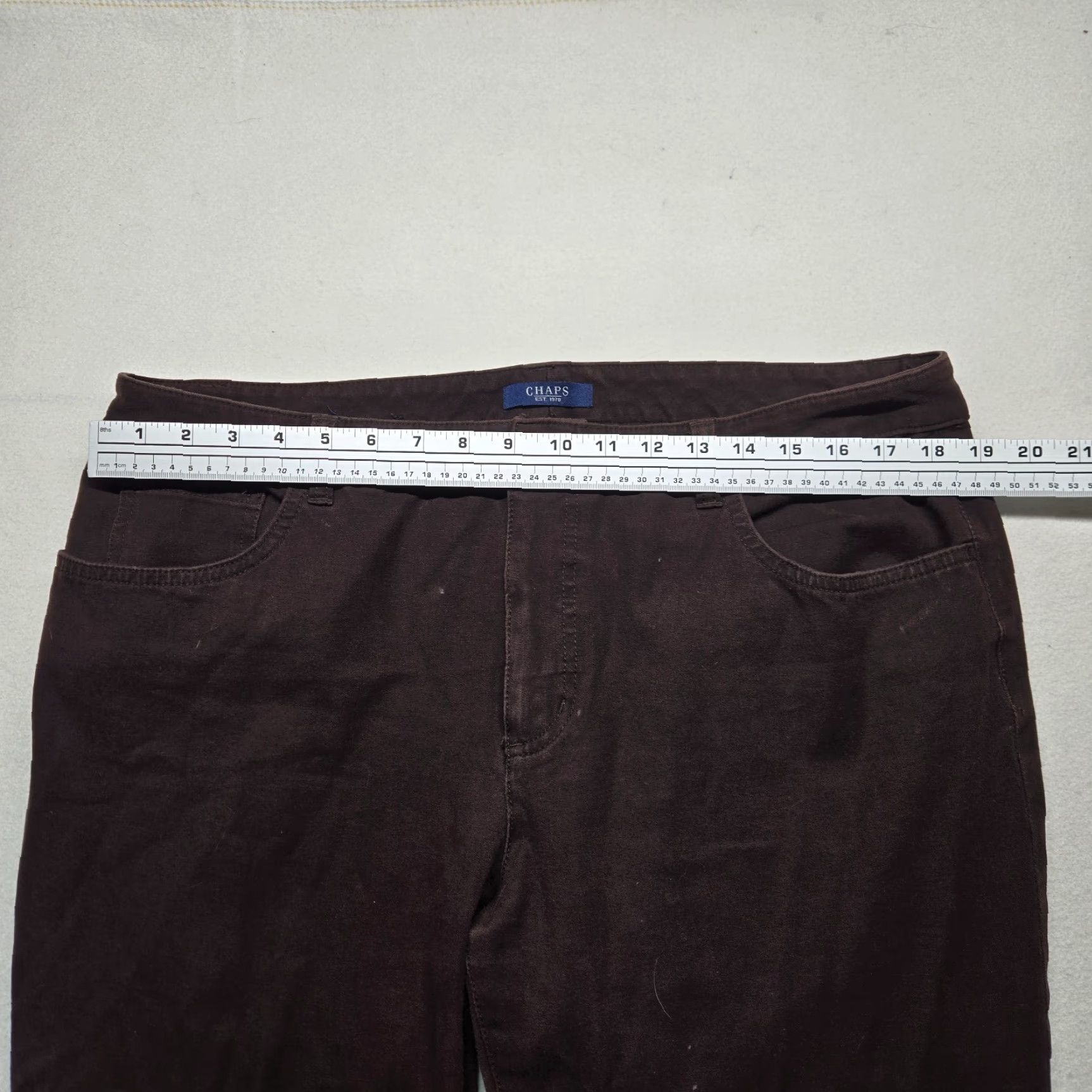 Chaps Chaps Solid Brown Corduroy Pants Stretchy 95% Cotton Adult Women's Size 16 Size 38" / US 16 / IT 52 - 4 Thumbnail