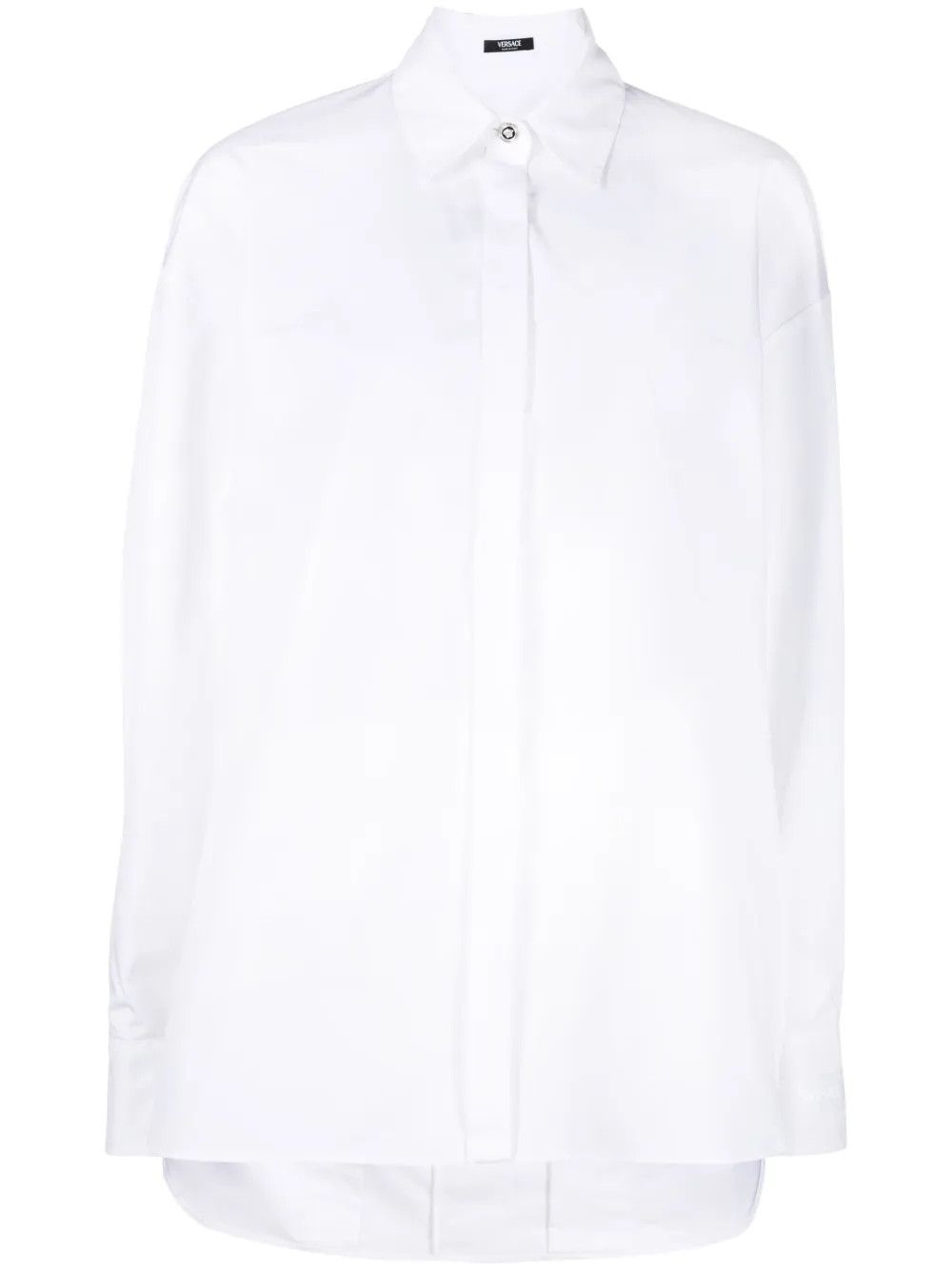 Versace o1y0226 Solid Color Shirt in White Size M / US 6-8 / IT 42-44 - 1 Thumbnail