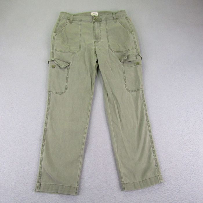 J.Crew J Crew Pants Womens 27 Army Green Cargo Cotton Flex Casual Outdoors  Straight Leg
