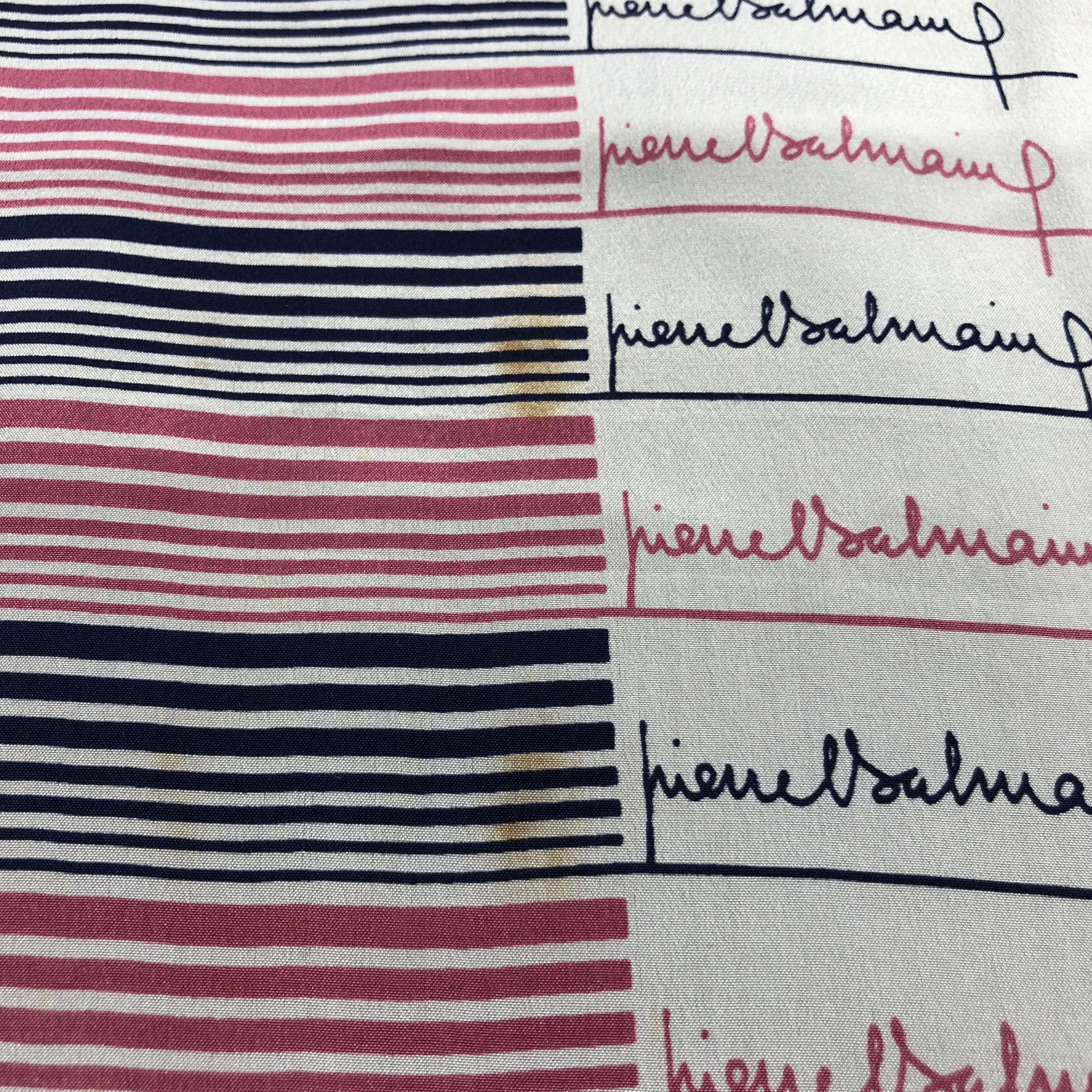 Pierre Balmain Vintage Pierre Balmain Hand Rolled Silk Scarf M1351 Size ONE SIZE - 11 Thumbnail