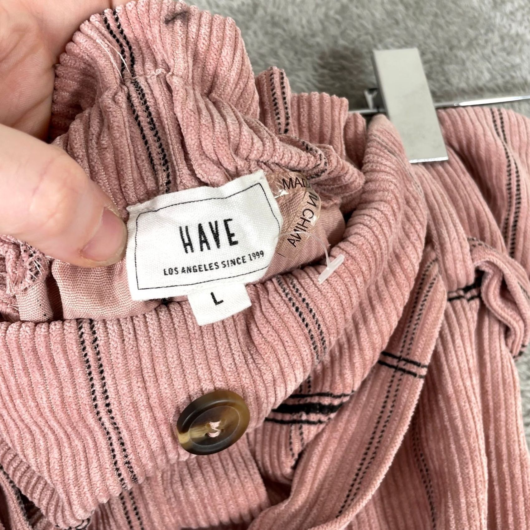 Pinko Have Corduroy Mini Skirt - Womens Pink Plaid Size 36" / US 14 / IT 50 - 4 Thumbnail