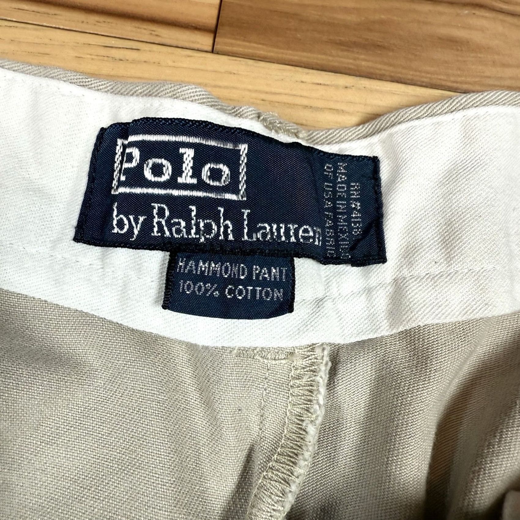 Polo Ralph Lauren VINTAGE Polo Ralph Lauren Pants Chino Cuffed Mens 34 Beige 32 Inseam 34x32 Khaki Pleated Size US S / EU 44-46 / 1 - 4 Thumbnail