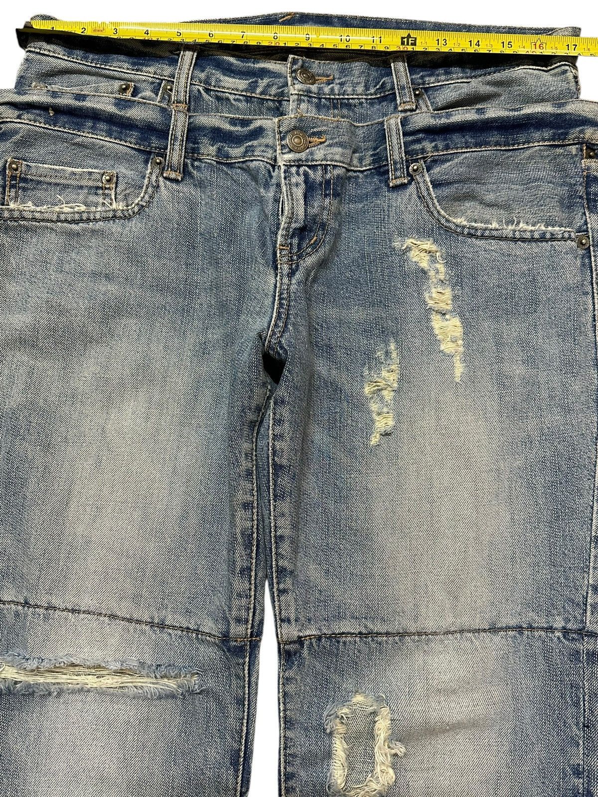 Other Vintage Japanese PPFM Double Waist Distress Style Jeans Size US 34 / EU 50 - 12 Thumbnail