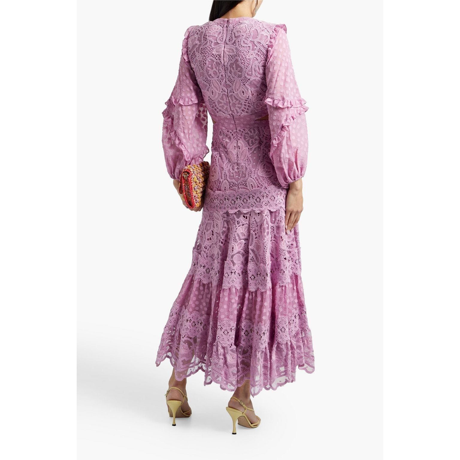 ALEXIS Alexis Zendaya Lace Crochet Cut Out Long Sleeve Dress XS Size XS / US 0-2 / IT 36-38 - 4 Thumbnail