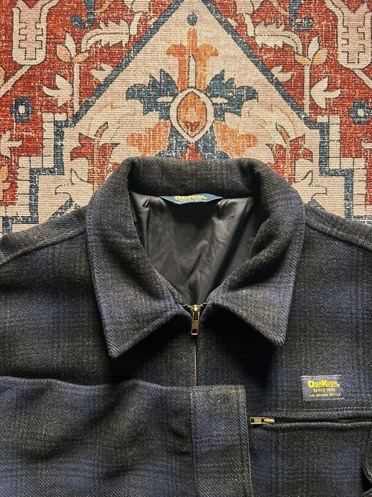 Oshkosh 90s Oshkosh B’Gosh Checkered Plaid Wool Jacket Size US L / EU 52-54 / 3 - 5 Thumbnail
