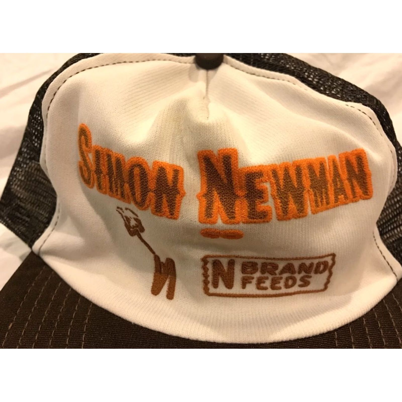 Vintage 80s Hat Snapback Mesh Farmer Cap Simon Newman N Brand Feeds, Men's — image 2 of 6