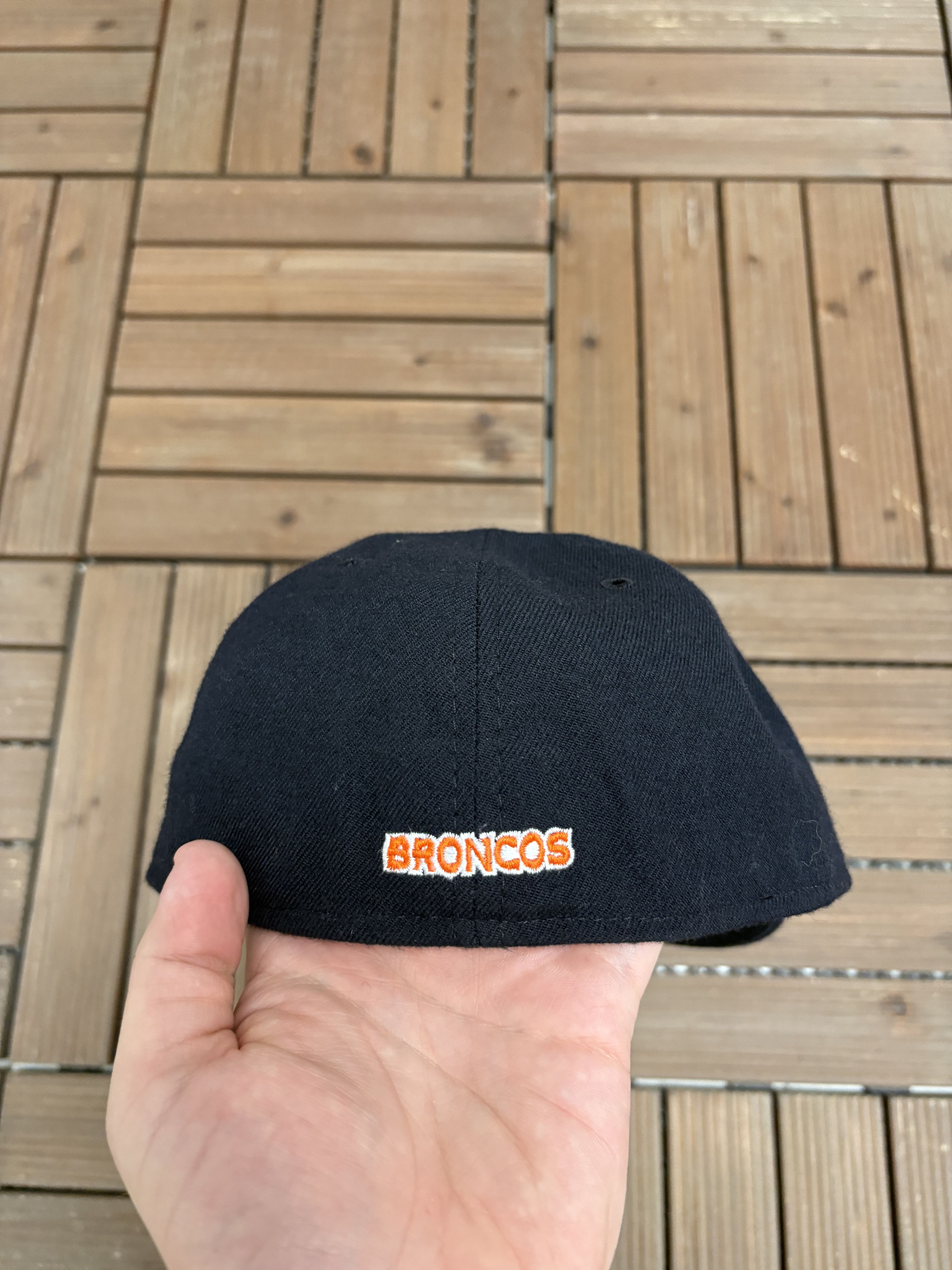 New Era × Vintage Denver Broncos Vintage Blue Hat Cap Size 6 7/8 Size ONE SIZE - 5 Thumbnail