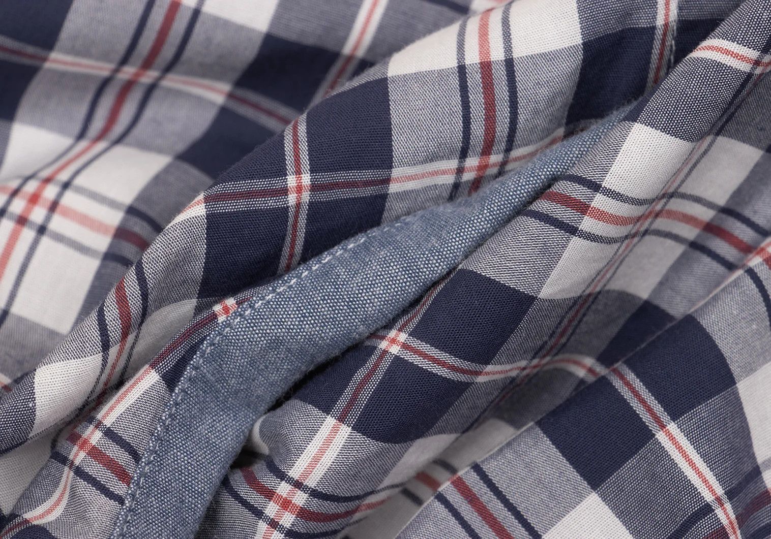 Junya Watanabe Short-Sleeve Check Shirt in Navy and White, Size XS Size US XS / EU 42 / 0 - 13 Thumbnail