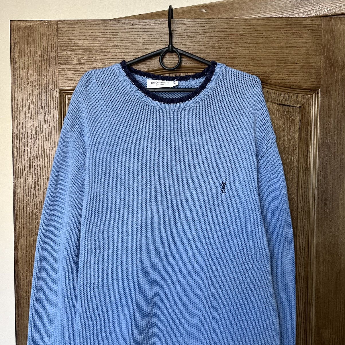 Yves Saint Laurent Blue YSL Sweater Knit Size US XL / EU 56 / 4 - 3 Thumbnail